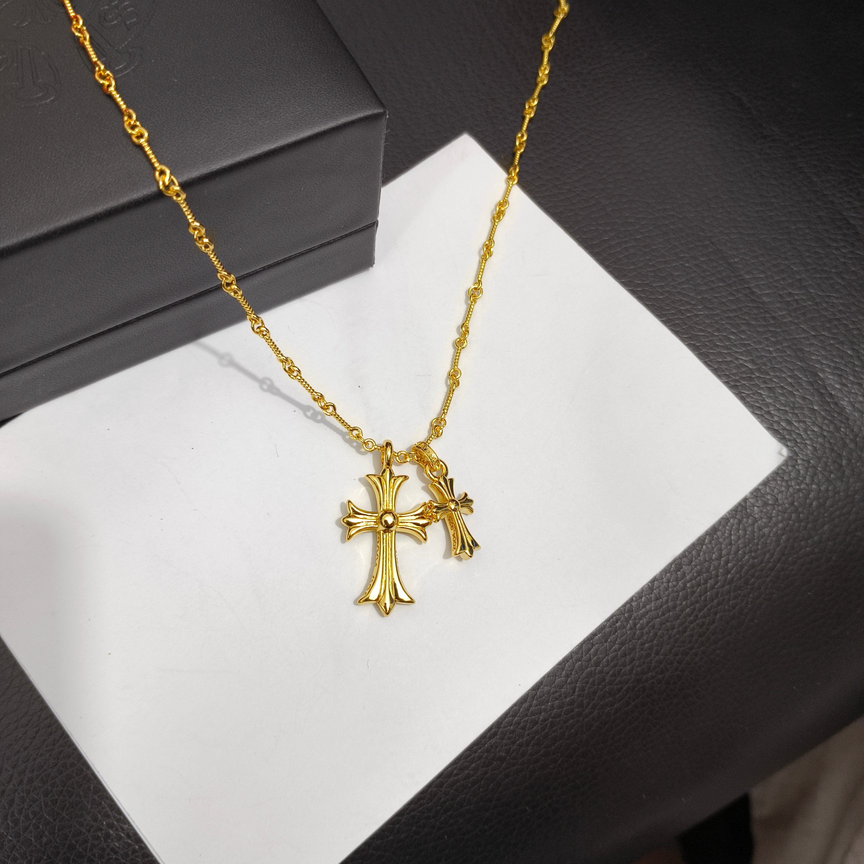 Chrome Hearts 克罗心双十字架项链
