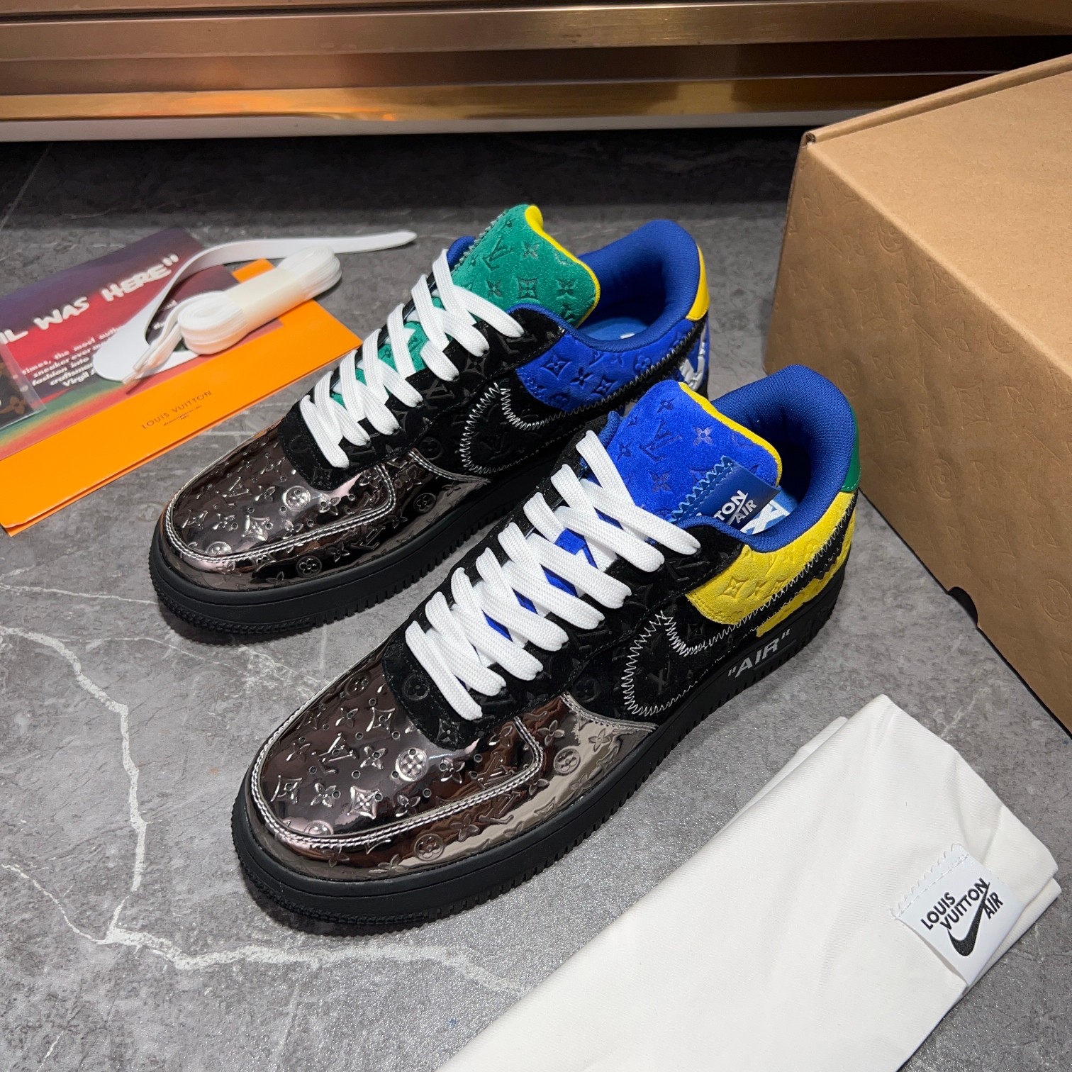 Los mejores modelos conjuntos de Louis Vuitton x x Nike, la idea de diseño es básicamente una contin