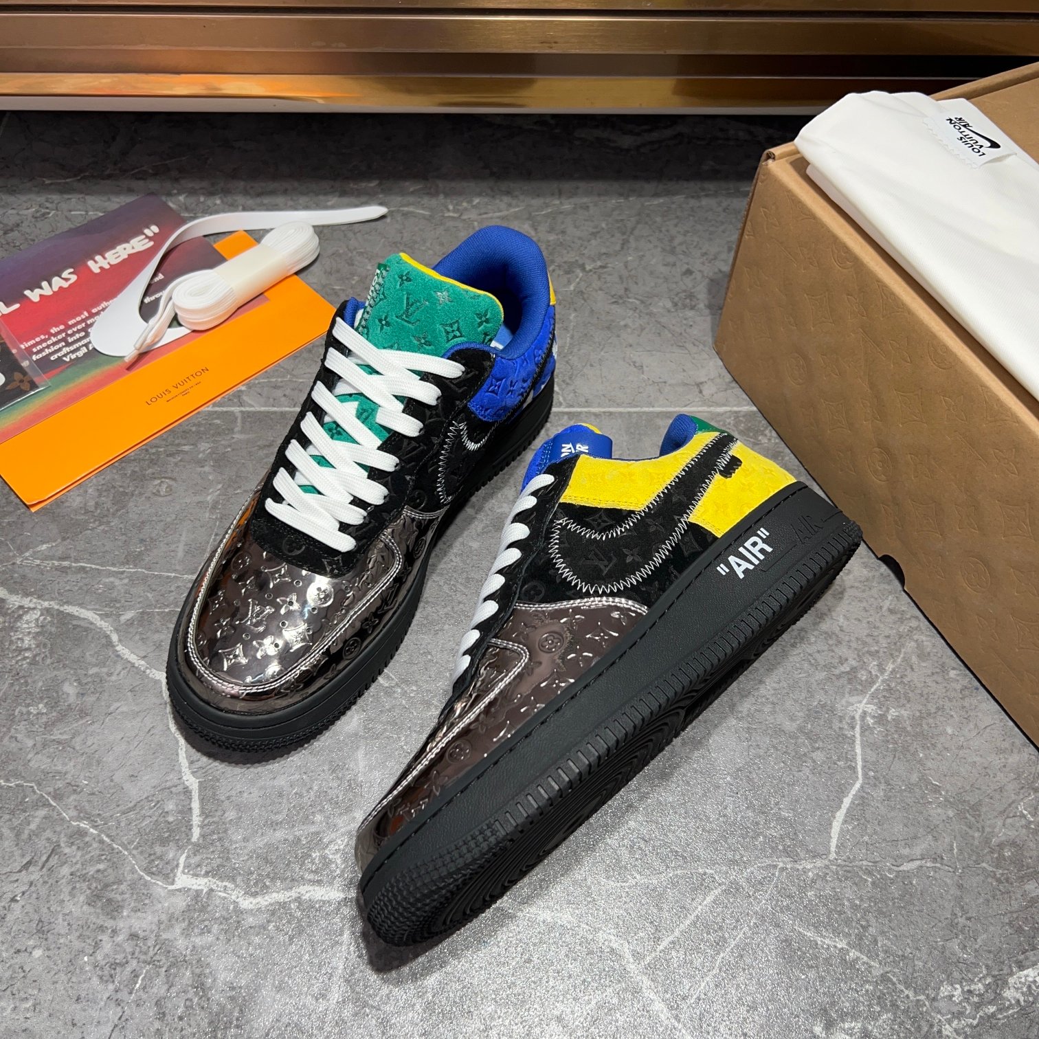 Los mejores modelos conjuntos de Louis Vuitton x x Nike, la idea de diseño es básicamente una contin