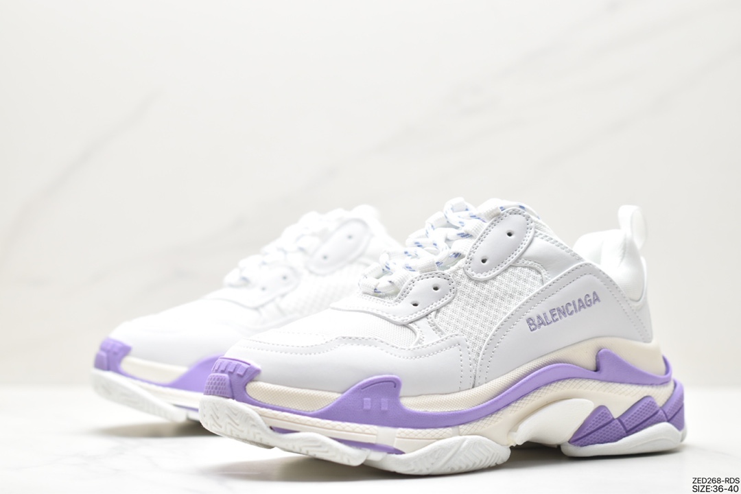 260 BALENCIAGA Triple S 巴黎世家/Balenciaga 三代做旧厚底老爹鞋