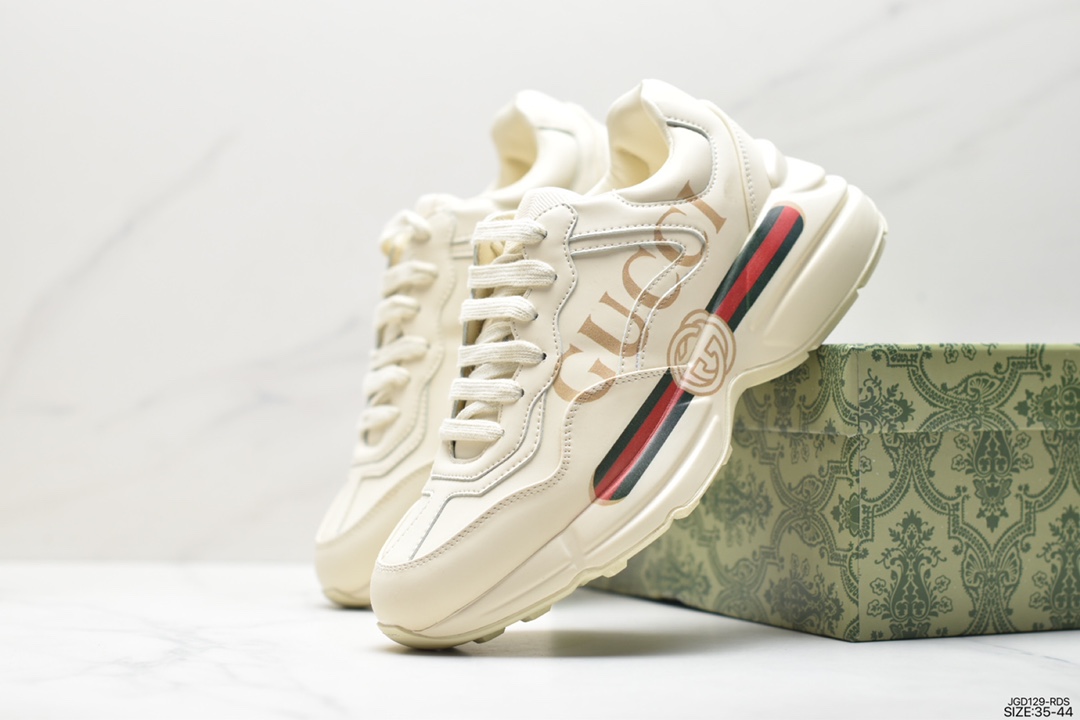 Gucci Logo with the retro feel of dad shoes Rhyton Gucci Rhyton series of sports shoes