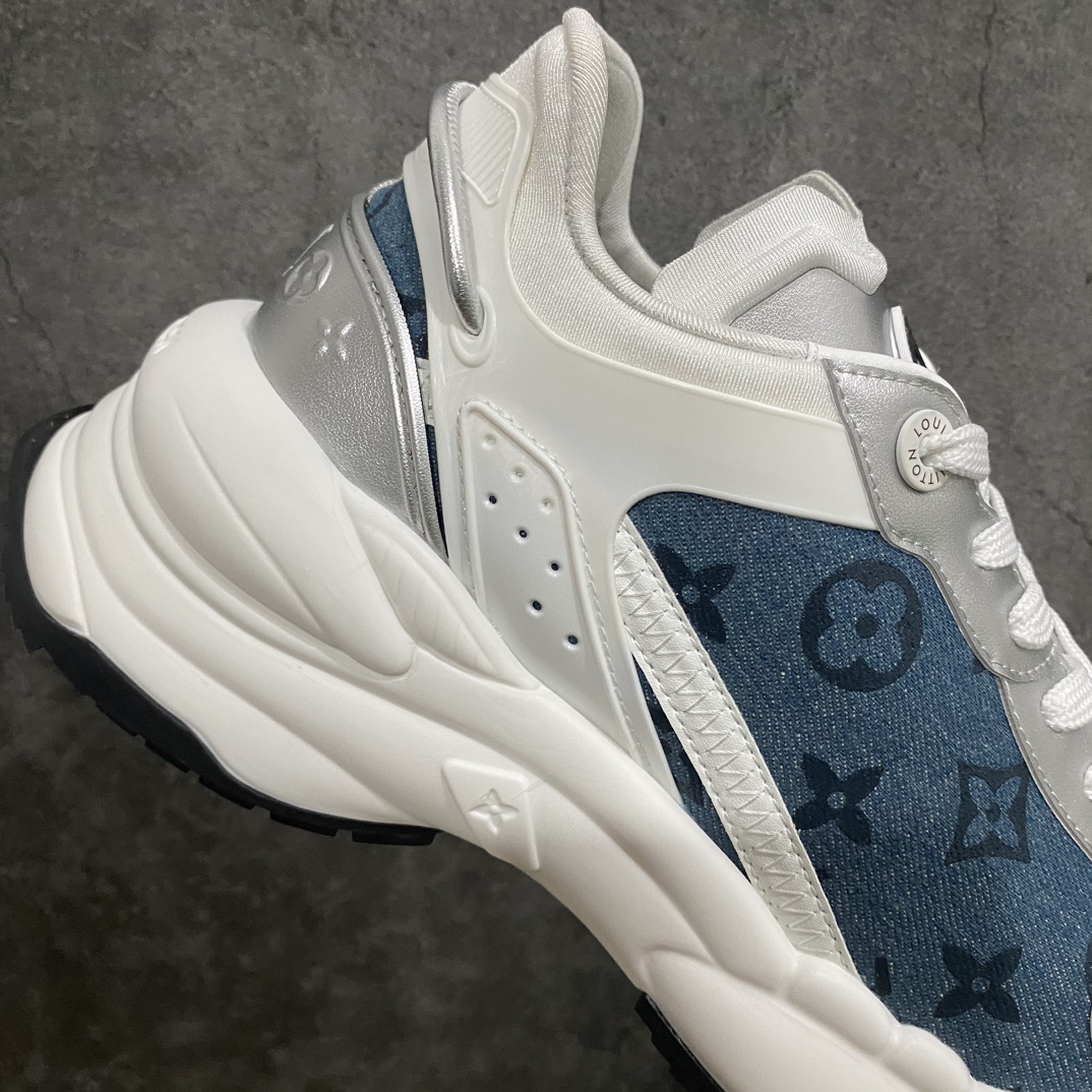 [Top Purchasing Version] Louis Vuitton LV Run 55 Denim Casual Sneakers