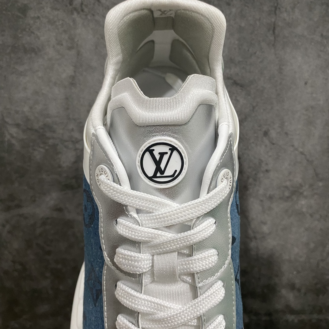 [Top Purchasing Version] Louis Vuitton LV Run 55 Denim Casual Sneakers