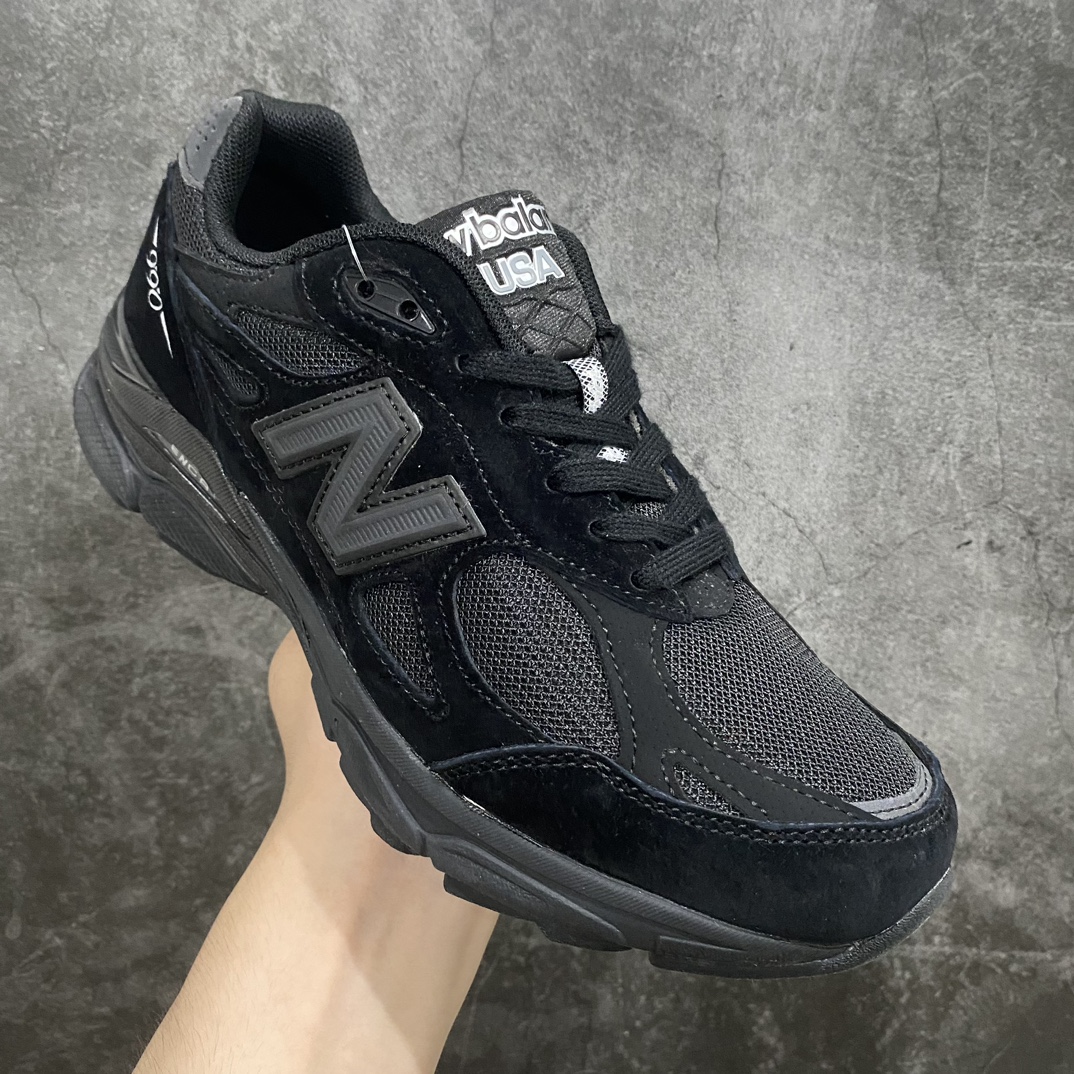 260 【K版纯原】 New Balance NB990V3 纯黑美产 第三代总统复古慢跑鞋M990BB4