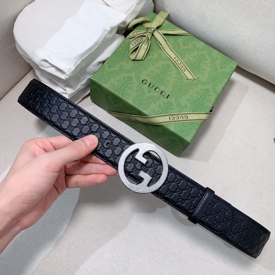 Gucci皮带经典的G字金属扣精致含蓄相当耐看