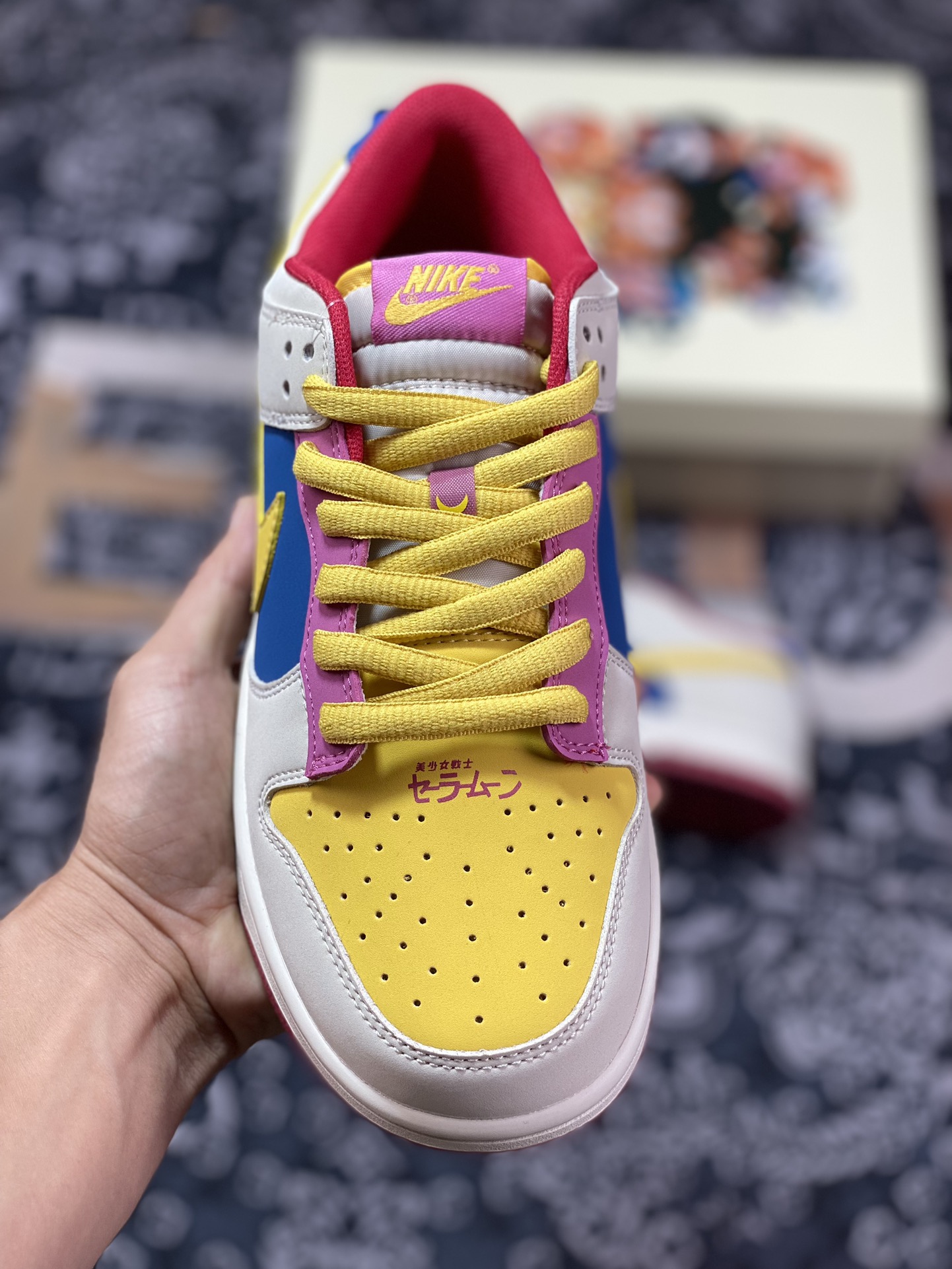 Nike SB Dunk Low ”Sailor Moon” dunk series low-top casual sports skateboard shoes ”beige pink yellow blue sailor moon” GP1255-026