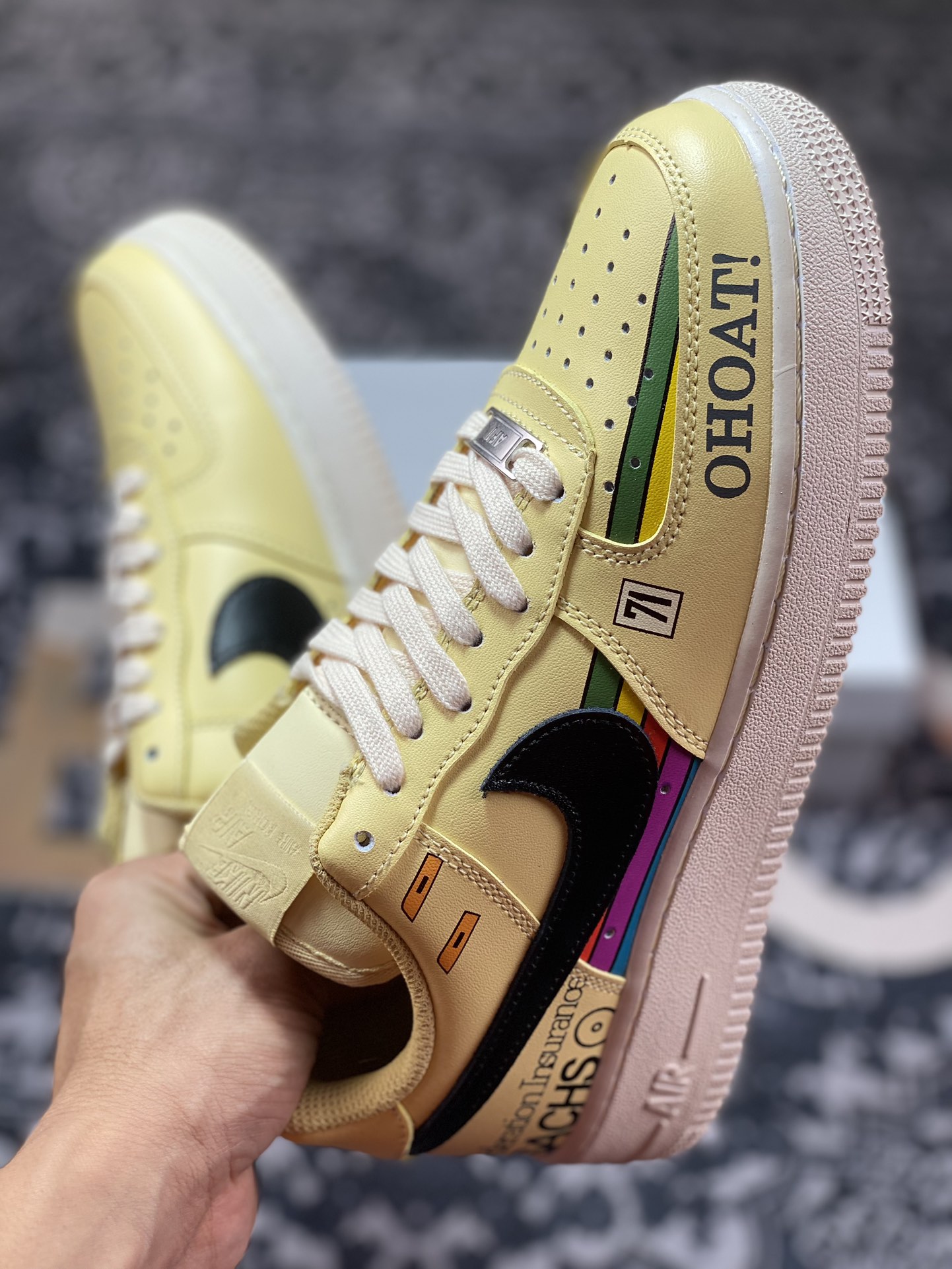 Nike Air Force 1'07 Low ”Porsche 911” Air Force One low-top sneakers ”Vintage Beige Porsche No. 71 Paint” CW2288-111