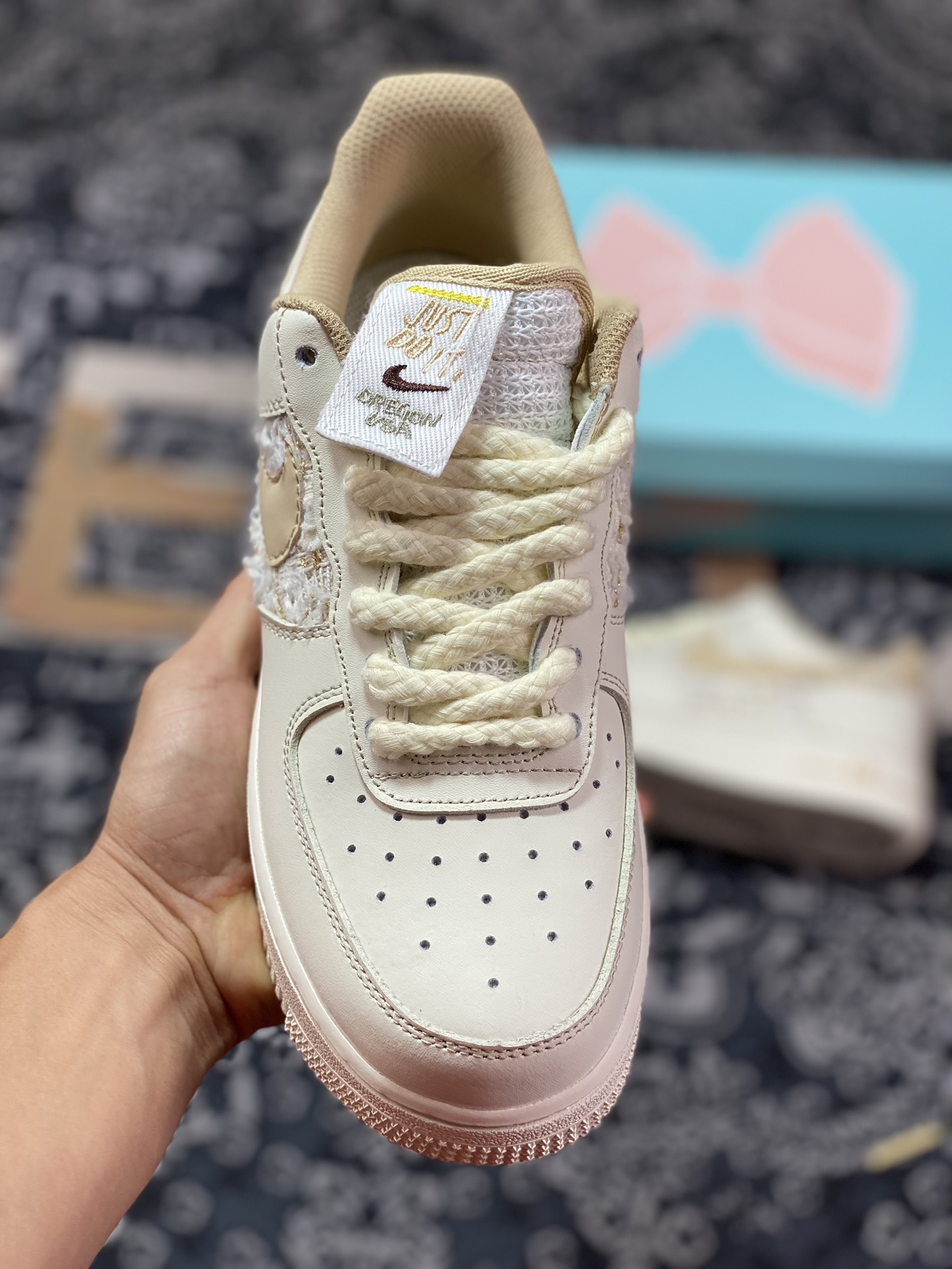 Nk Air Force 1'07 Low ”Just Do It” Chanel style series sneakers FJ7740-012