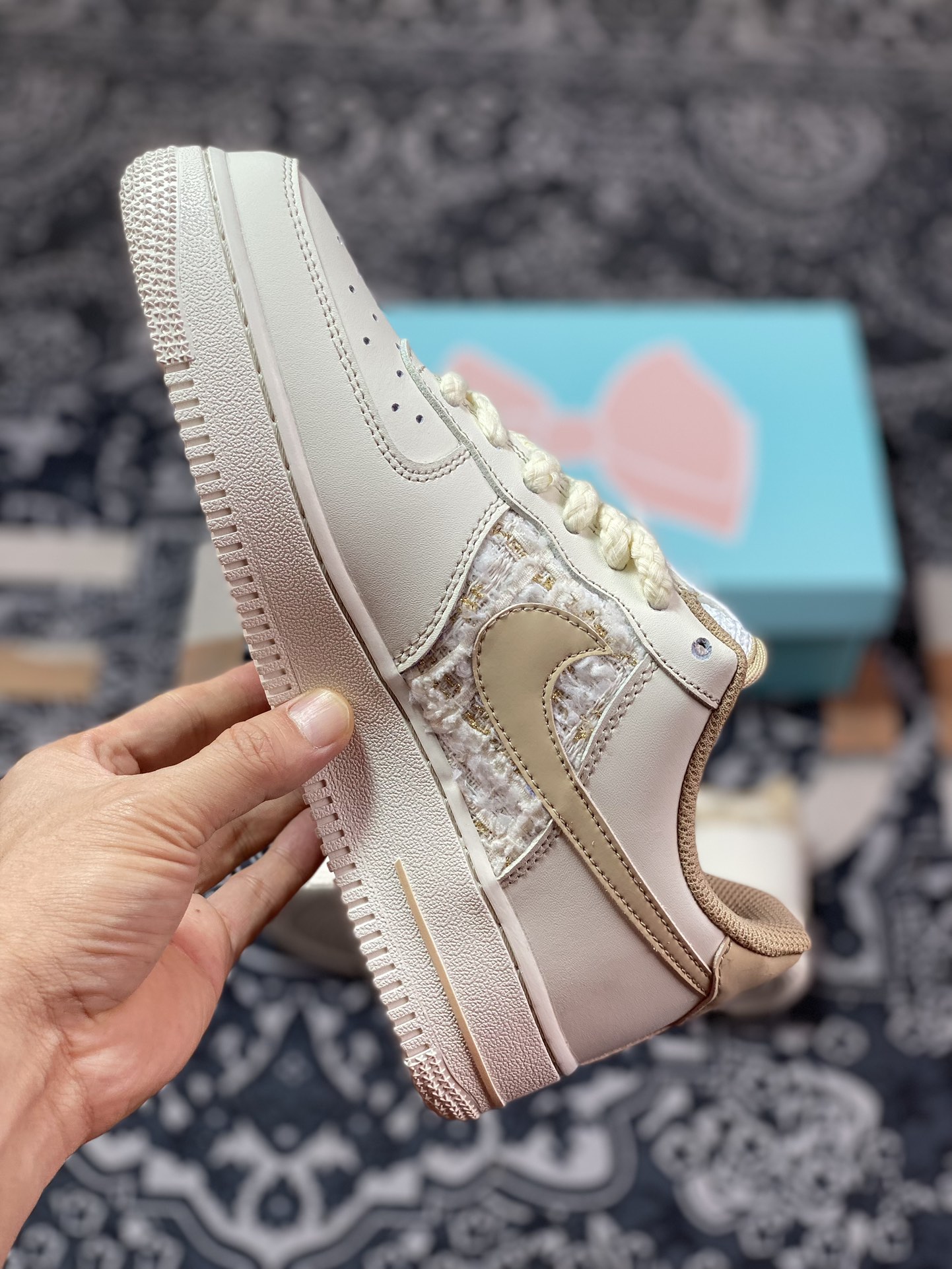 Nk Air Force 1'07 Low ”Just Do It” Chanel style series sneakers FJ7740-012