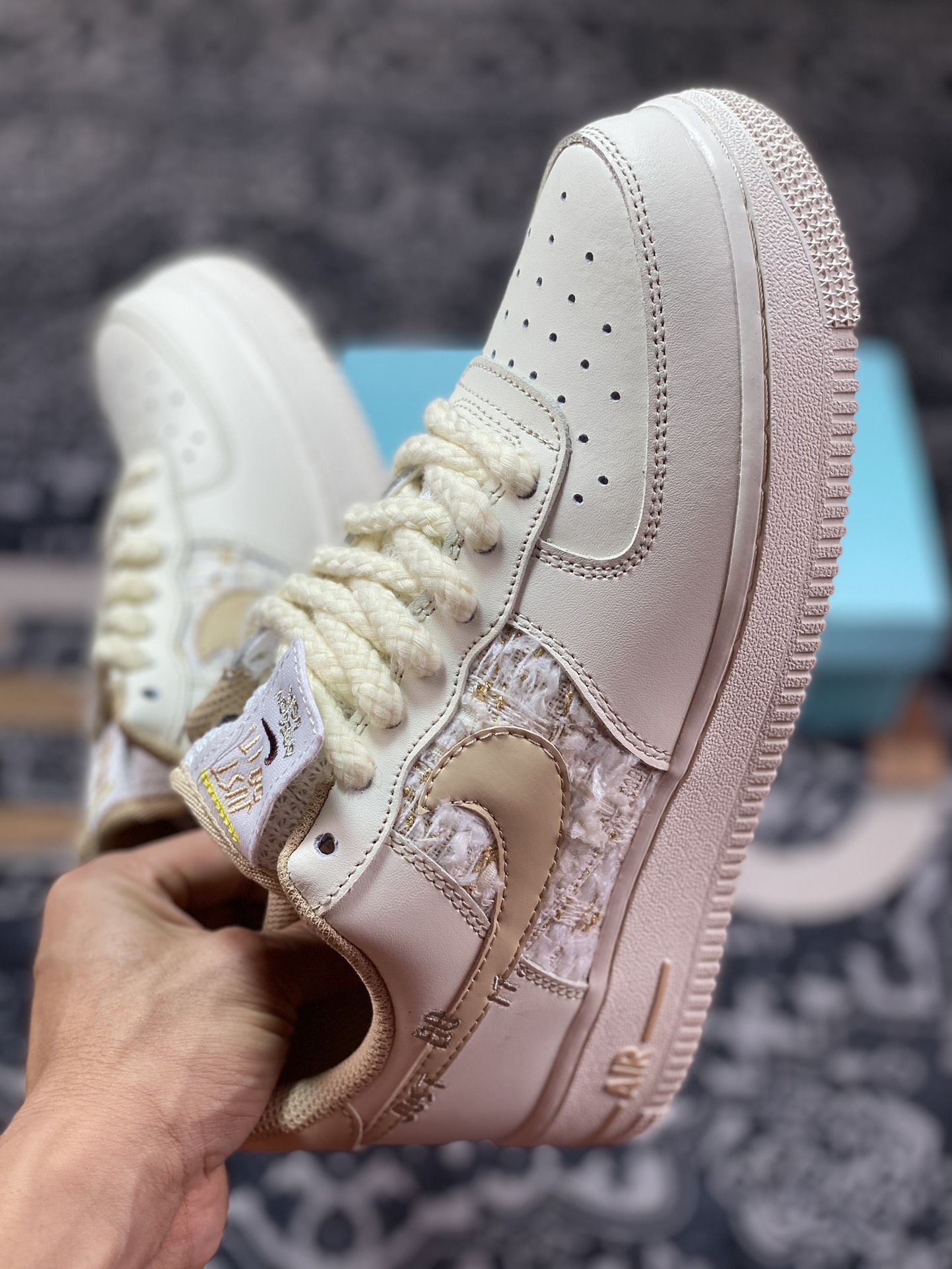 Nk Air Force 1'07 Low ”Just Do It” Chanel style series sneakers FJ7740-012