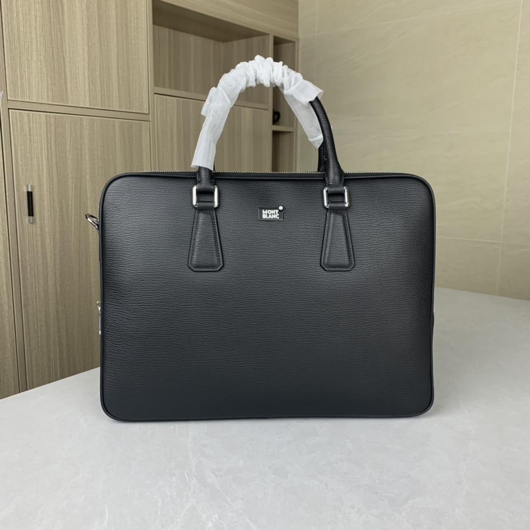 Quoi
 MontBlanc sacs Porte-Documents Noir Coton Cuir de vache