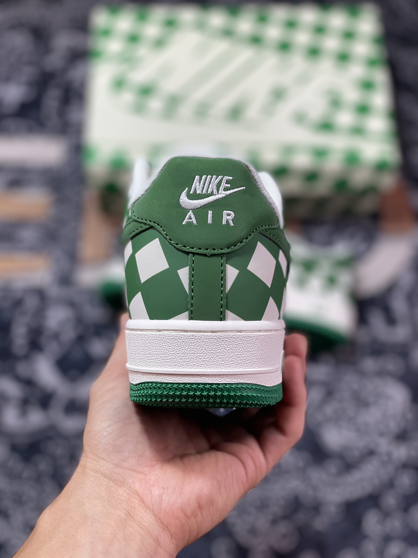 Air Force 1'07 Low White Green Plaid GZ5688-011