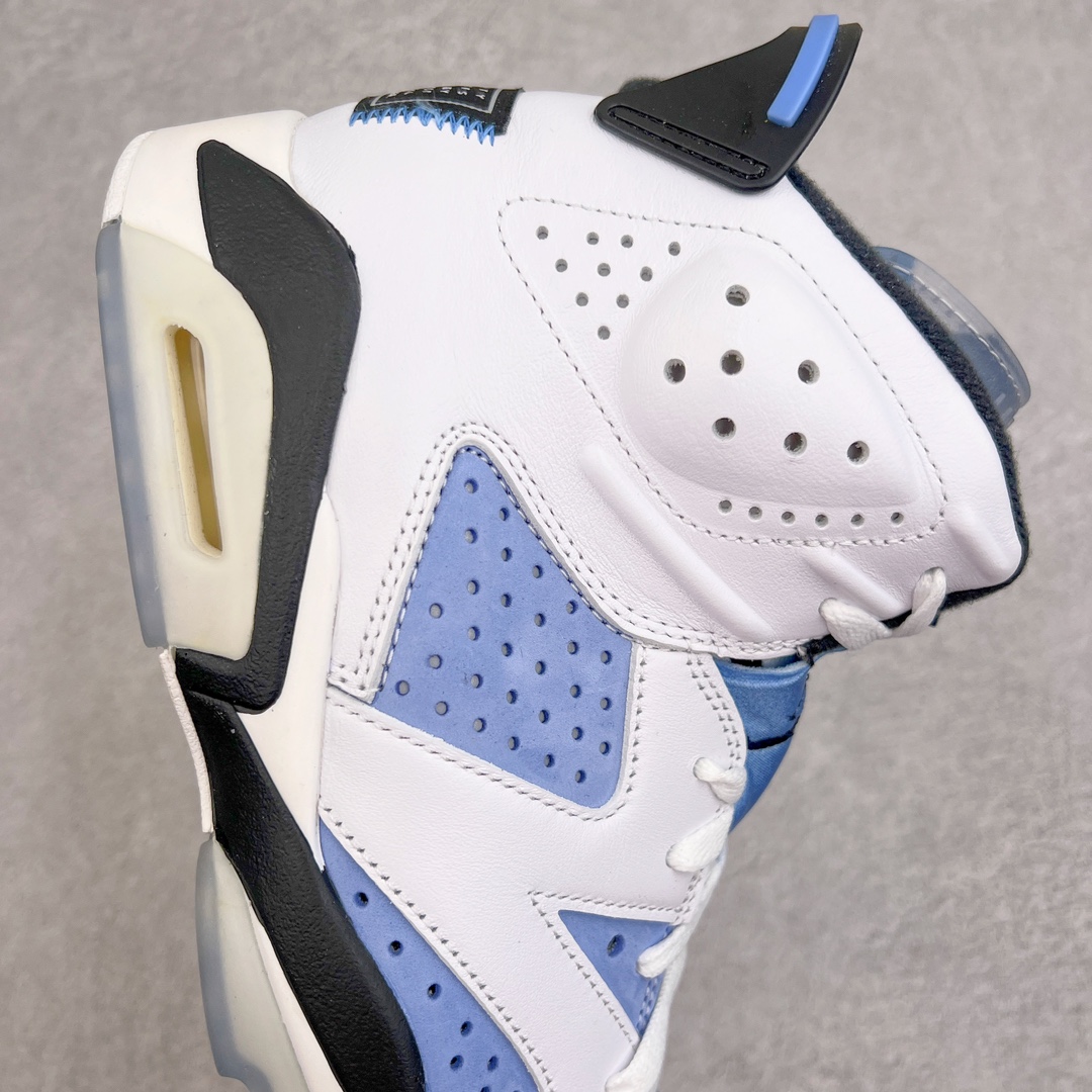 图片[6]-零售💰230 ＃OG纯原福利‼Air Jordan AJ6 Retro \”University Blue\” 北卡蓝 货号：CT8529-410 原楦原纸板开发 采购原厂皮料 原厂定型 后跟完美效果 到手可放心比对发售原鞋 上脚百分百充当正品驾驭 真正原装公司级完美鞋型 一切细节实拍所见所得！纸板中底、钢印 完美版型 一应俱全外贸专供 发国外寄售可稳妥充正操作 Size：40 40.5 42.5 44.5 45 46 47.5 编码：by2936030-运动鞋