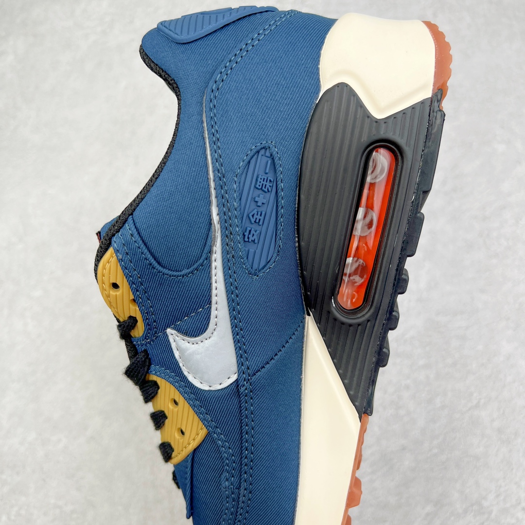 图片[7]-＃MX版 NK Air MAX 90 气垫复古减震跑步鞋 CW1409-400 经典重温 独家陆续补货 外单专供大厂出品 品质稳定 一百余色 终端操作 Air Max 90于1990年推出 来自Air Max系列 在Air Max 1的基础上改进而得 增加了气垫面积 外型上也更为流线 最特別的就是加入了菱纹塑胶嵌板 为Air Max 90增添了许多潮流气息 皮革鞋面 造就出色耐穿性和支撑力 Max Air缓震配置搭配泡棉中底 令Air Max 90轻盈而舒适 华夫格橡胶外底 铸就Air Max 90非凡的抓地力 而Air Max 90不仅是一双跑鞋 它成功跨越了时间的演进 成为了球鞋文化与潮流圈中最熟为人知的鞋款之一 尺码：36 36.5 37.5 38 38.5 39 40 40.5 41 42 42.5 43 44 44.5 45-选品中心