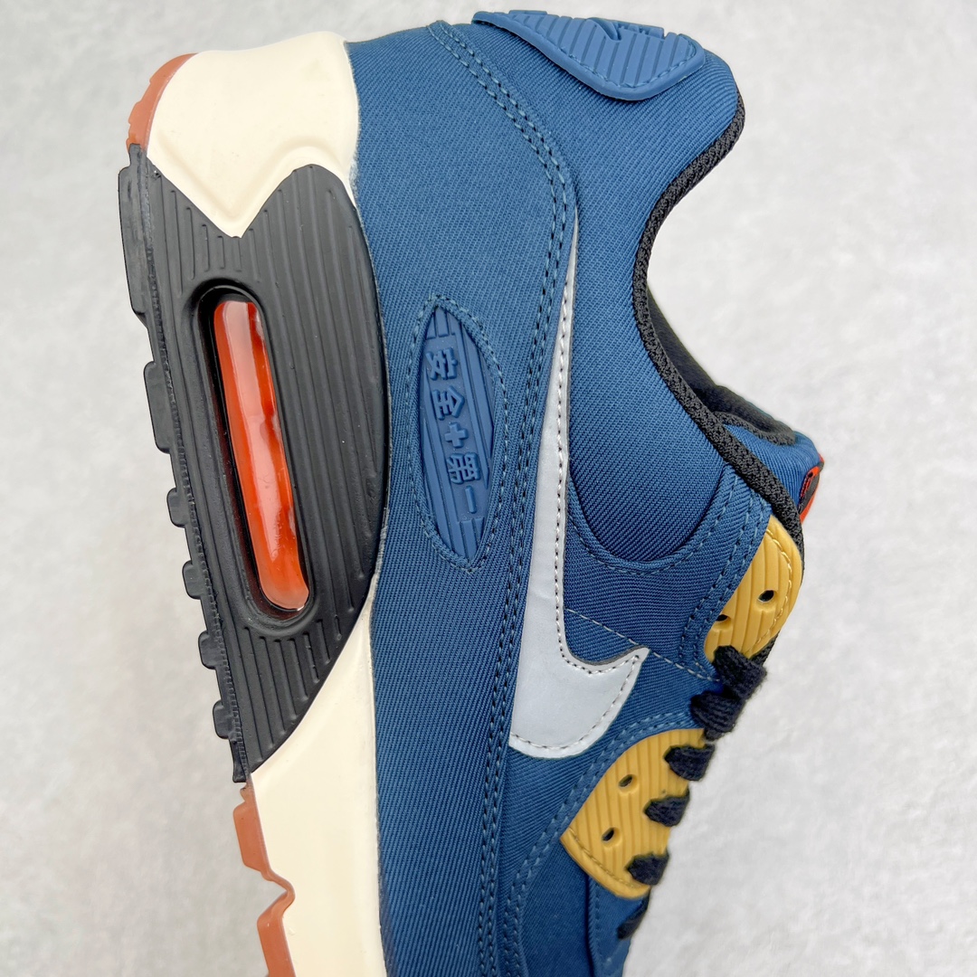 图片[6]-＃MX版 NK Air MAX 90 气垫复古减震跑步鞋 CW1409-400 经典重温 独家陆续补货 外单专供大厂出品 品质稳定 一百余色 终端操作 Air Max 90于1990年推出 来自Air Max系列 在Air Max 1的基础上改进而得 增加了气垫面积 外型上也更为流线 最特別的就是加入了菱纹塑胶嵌板 为Air Max 90增添了许多潮流气息 皮革鞋面 造就出色耐穿性和支撑力 Max Air缓震配置搭配泡棉中底 令Air Max 90轻盈而舒适 华夫格橡胶外底 铸就Air Max 90非凡的抓地力 而Air Max 90不仅是一双跑鞋 它成功跨越了时间的演进 成为了球鞋文化与潮流圈中最熟为人知的鞋款之一 尺码：36 36.5 37.5 38 38.5 39 40 40.5 41 42 42.5 43 44 44.5 45-选品中心