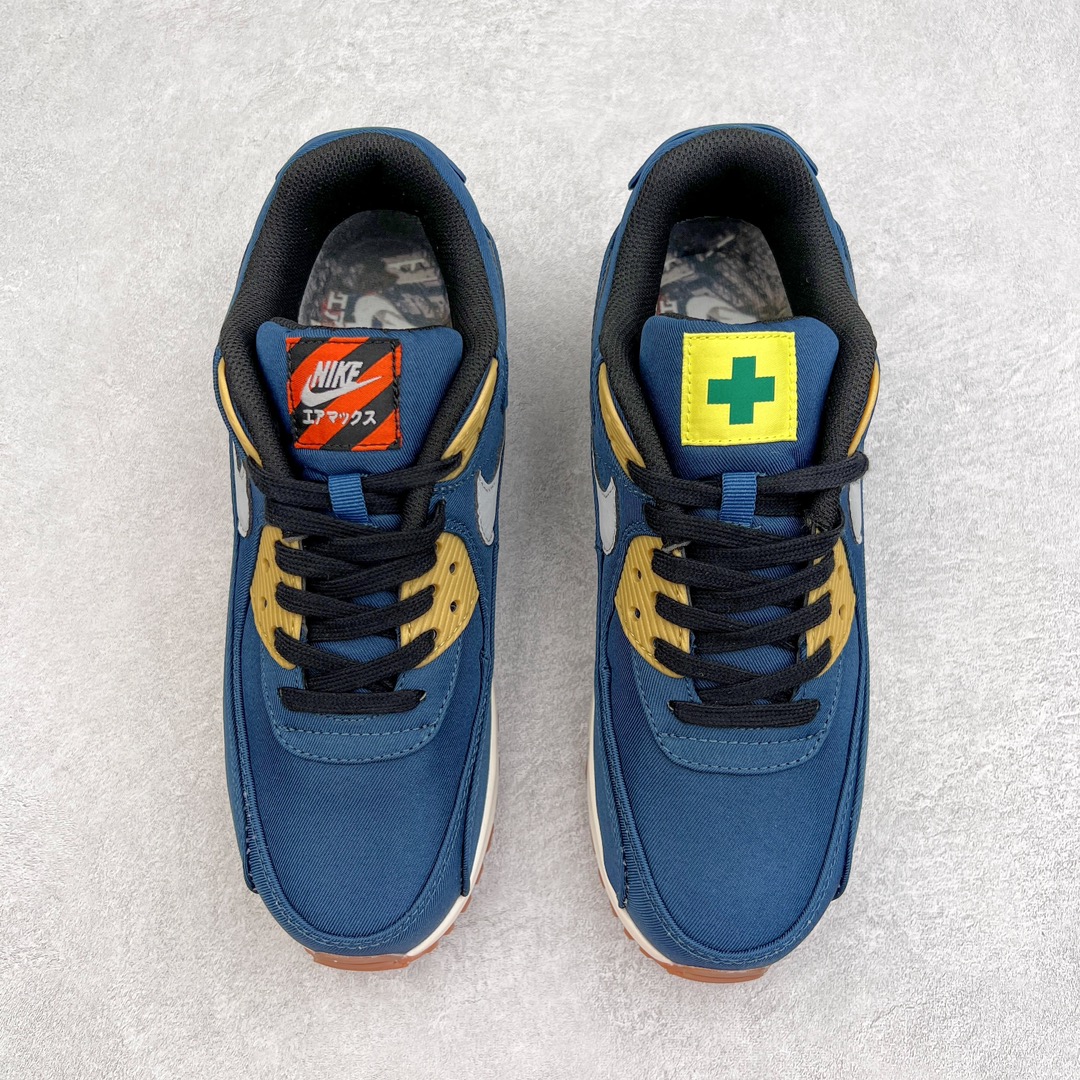 图片[2]-＃MX版 NK Air MAX 90 气垫复古减震跑步鞋 CW1409-400 经典重温 独家陆续补货 外单专供大厂出品 品质稳定 一百余色 终端操作 Air Max 90于1990年推出 来自Air Max系列 在Air Max 1的基础上改进而得 增加了气垫面积 外型上也更为流线 最特別的就是加入了菱纹塑胶嵌板 为Air Max 90增添了许多潮流气息 皮革鞋面 造就出色耐穿性和支撑力 Max Air缓震配置搭配泡棉中底 令Air Max 90轻盈而舒适 华夫格橡胶外底 铸就Air Max 90非凡的抓地力 而Air Max 90不仅是一双跑鞋 它成功跨越了时间的演进 成为了球鞋文化与潮流圈中最熟为人知的鞋款之一 尺码：36 36.5 37.5 38 38.5 39 40 40.5 41 42 42.5 43 44 44.5 45-选品中心