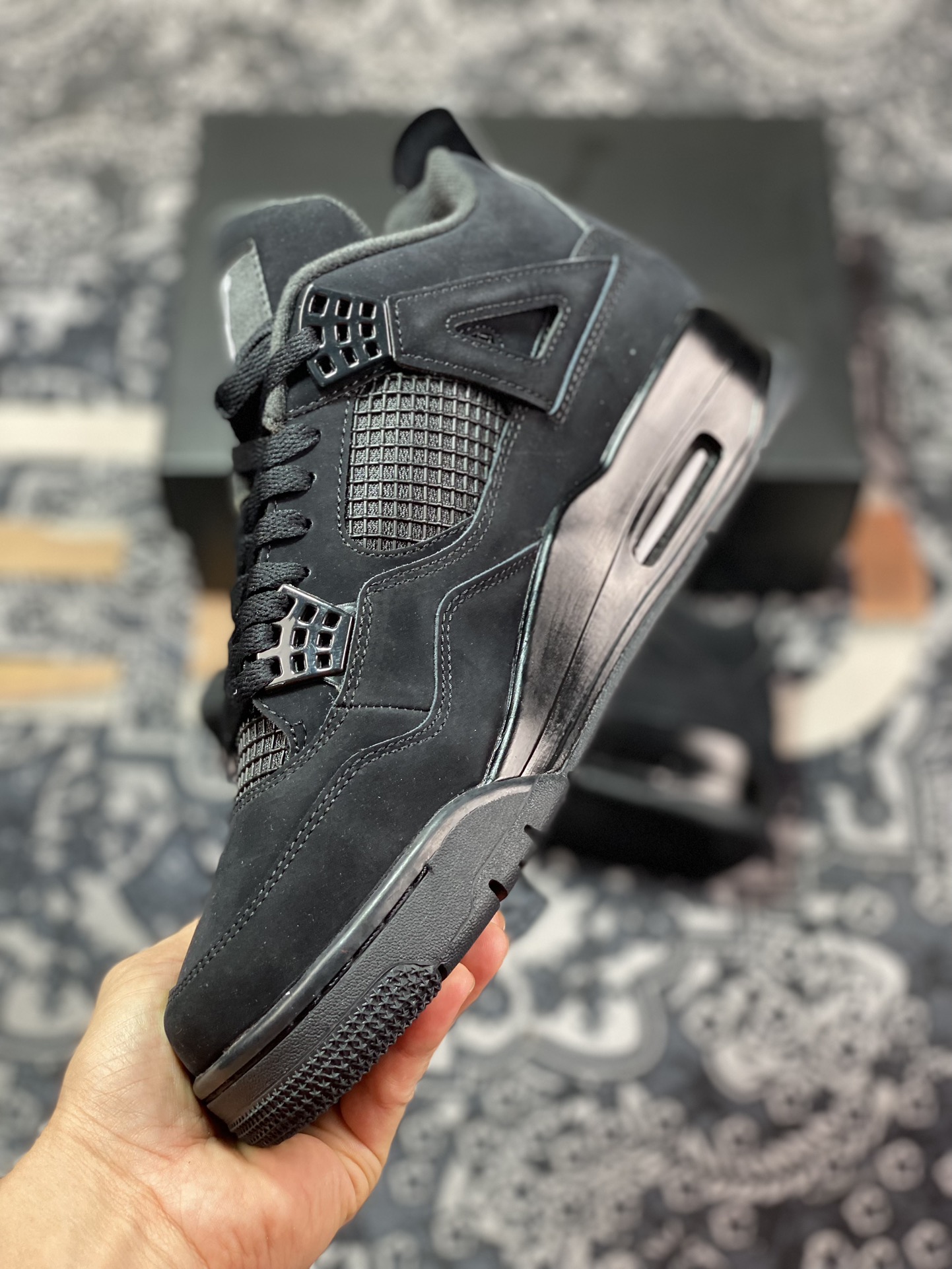 New Green X Peak Version New Upgrade Air Jordan 4 Retro ”Black Cat” Black Warrior/Black Cat CU1110-010