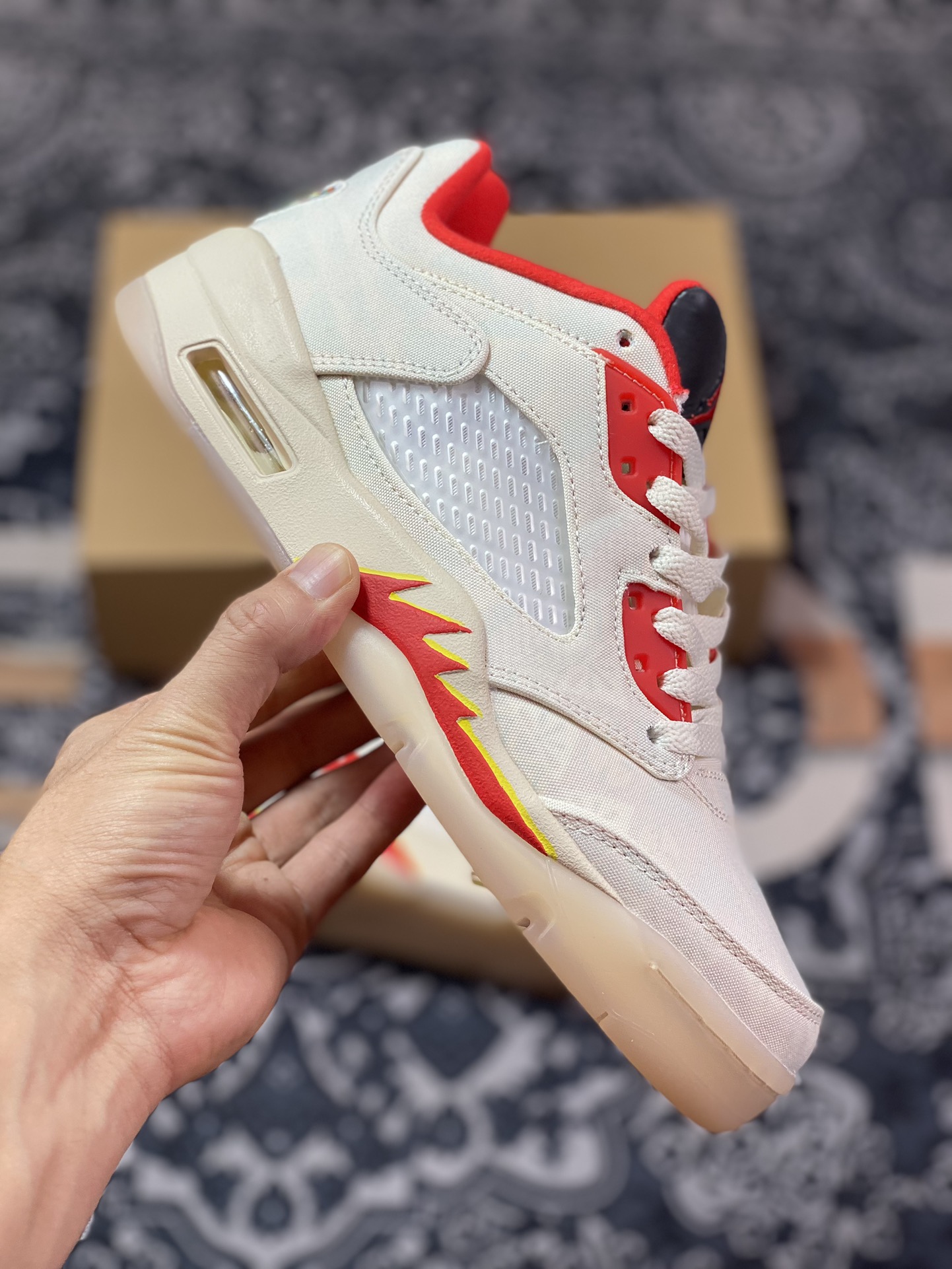 Air Jordan 5 Low ”Chinese New Year” AJ5 Jordan 5 China Limited Tear-off Low-top Basketball Shoes DD2240-100