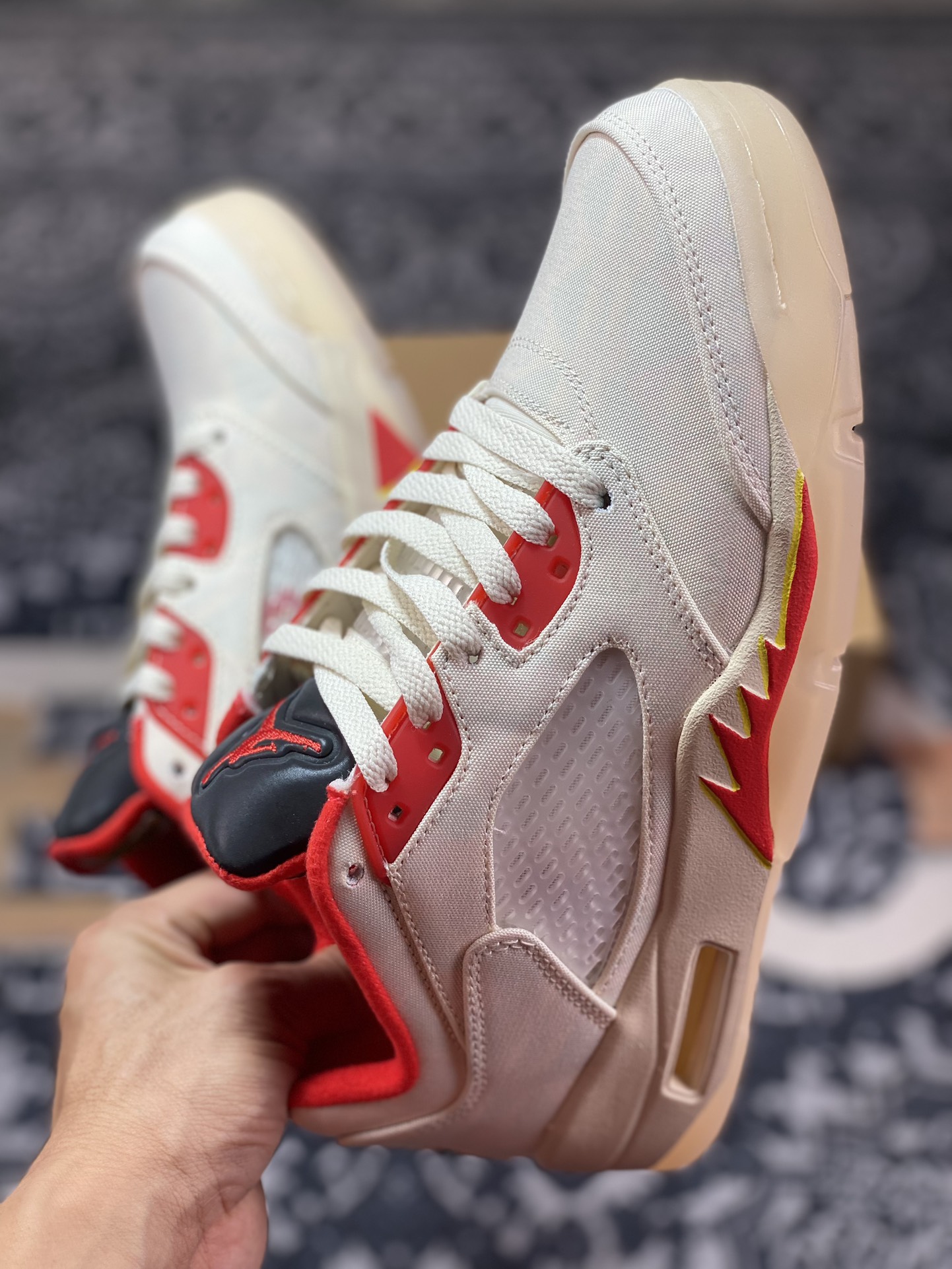 Air Jordan 5 Low ”Chinese New Year” AJ5 Jordan 5 China Limited Tear-off Low-top Basketball Shoes DD2240-100