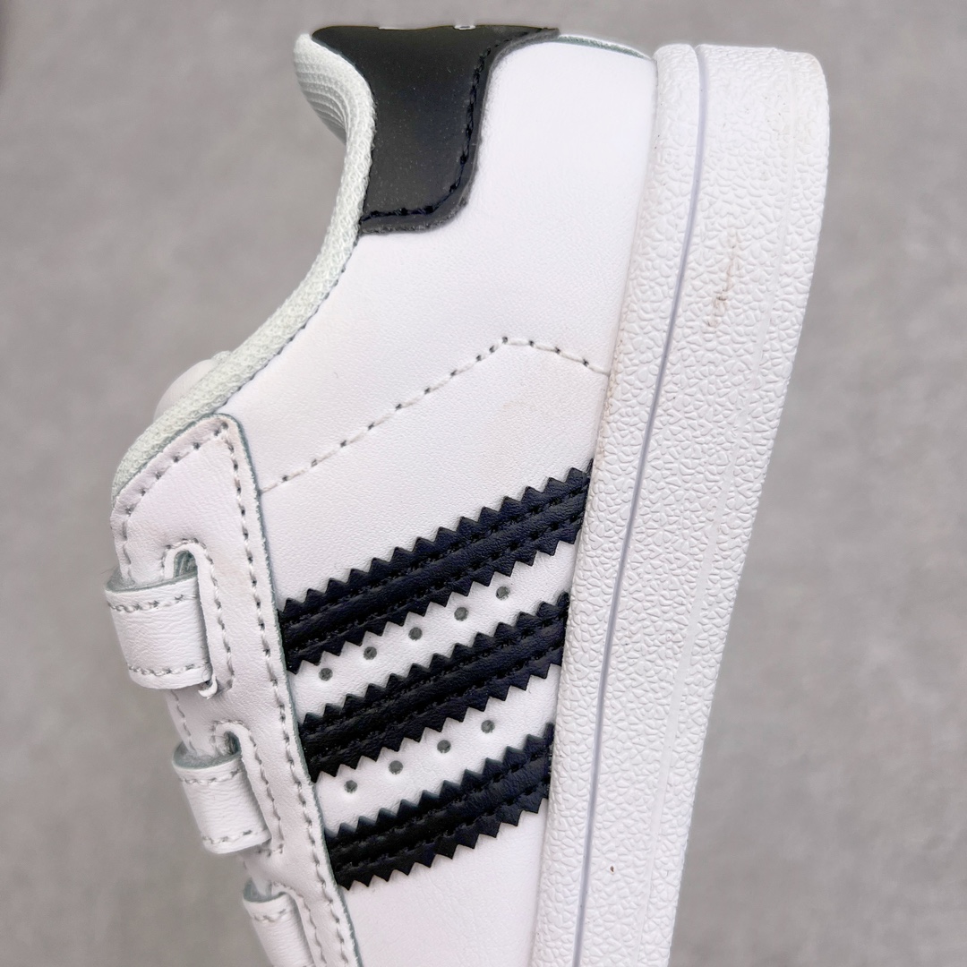 图片[7]-Adidas Superstar Foundation CF 官网同步魔术扣 贝壳头童鞋 萌娃必备 亲子套装首选金标贝壳头魔术贴童鞋 原装一体超软蓝底 脚感非凡 尺码：28 29 30 31 32 33 34 35-选品中心