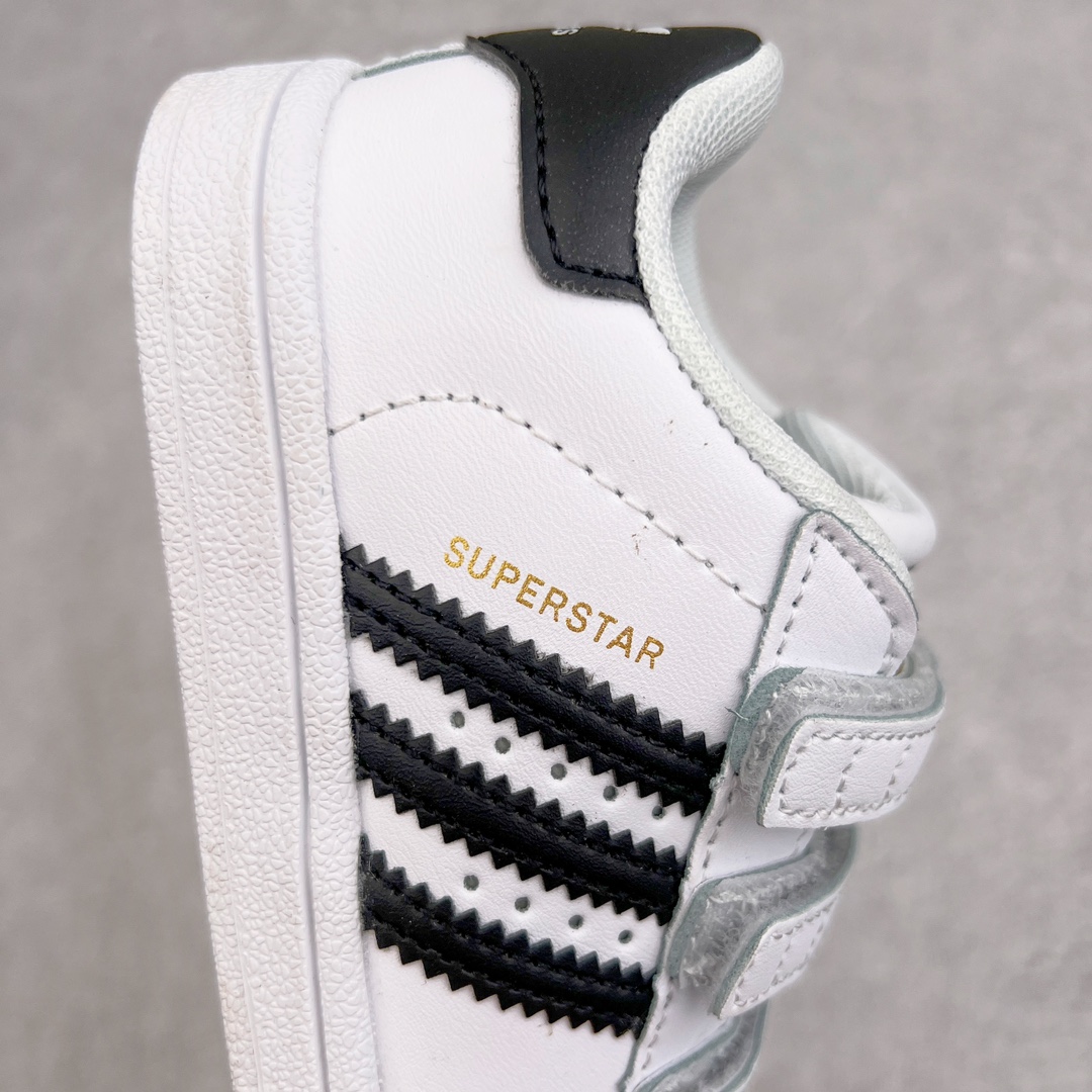 图片[6]-Adidas Superstar Foundation CF 官网同步魔术扣 贝壳头童鞋 萌娃必备 亲子套装首选金标贝壳头魔术贴童鞋 原装一体超软蓝底 脚感非凡 尺码：28 29 30 31 32 33 34 35-选品中心