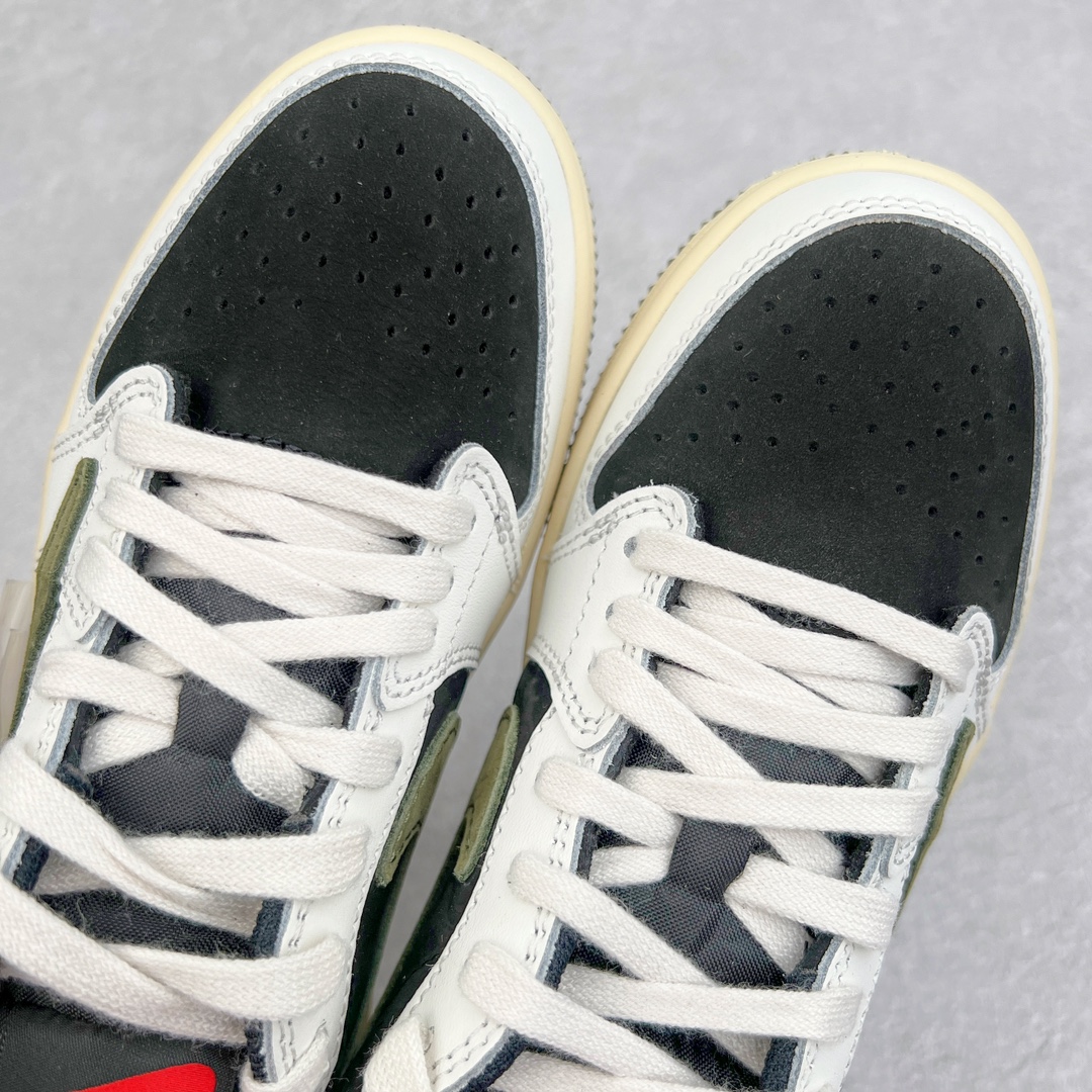 图片[8]-💰240 ＃SZ纯原 Travis Scott x Air Jordan AJ1 Low OG TS联名白黑绿倒钩低帮中童童鞋 DZ5909-106 重新定义童鞋市场 市场第一款原装童鞋 上脚必是全班最靓的仔 原纸板数据开发 原厂配置 市面唯一原装批次区别市面 原厂大底磨具真实半码 同步原厂十三个尺码段 原厂Prime Asia贝利进口皮料加持 原盒原配 原厂拉帮工艺 针距密度一致 后跟弧度收口自然不对折 极致一眼正品既视感 进口电脑针车工艺 鞋面清洁度最高QC检验标准 控制溢胶 广东原厂电绣工艺 鞋标鞋盒 防尘纸 均采购来自原厂 尺码：27.5 28 28.5 29.5 30 31 31.5 32 33 33.5 34 35 36 编码：by3936010-运动鞋