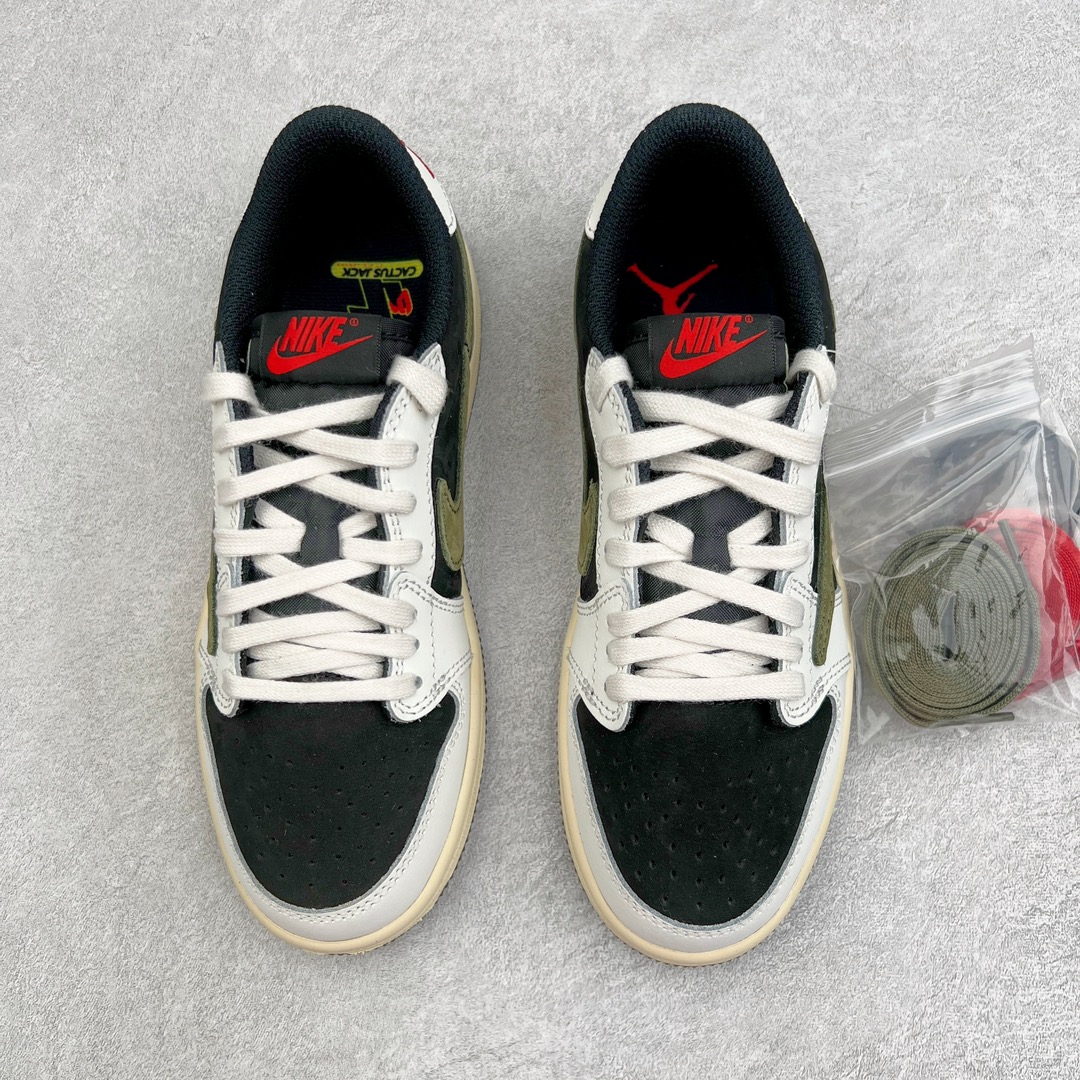 图片[2]-💰240 ＃SZ纯原 Travis Scott x Air Jordan AJ1 Low OG TS联名白黑绿倒钩低帮中童童鞋 DZ5909-106 重新定义童鞋市场 市场第一款原装童鞋 上脚必是全班最靓的仔 原纸板数据开发 原厂配置 市面唯一原装批次区别市面 原厂大底磨具真实半码 同步原厂十三个尺码段 原厂Prime Asia贝利进口皮料加持 原盒原配 原厂拉帮工艺 针距密度一致 后跟弧度收口自然不对折 极致一眼正品既视感 进口电脑针车工艺 鞋面清洁度最高QC检验标准 控制溢胶 广东原厂电绣工艺 鞋标鞋盒 防尘纸 均采购来自原厂 尺码：27.5 28 28.5 29.5 30 31 31.5 32 33 33.5 34 35 36 编码：by3936010-运动鞋