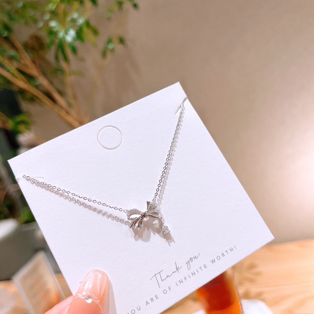 S925 Sterlingsilber Kette Leichter Luxus Alltag Silber