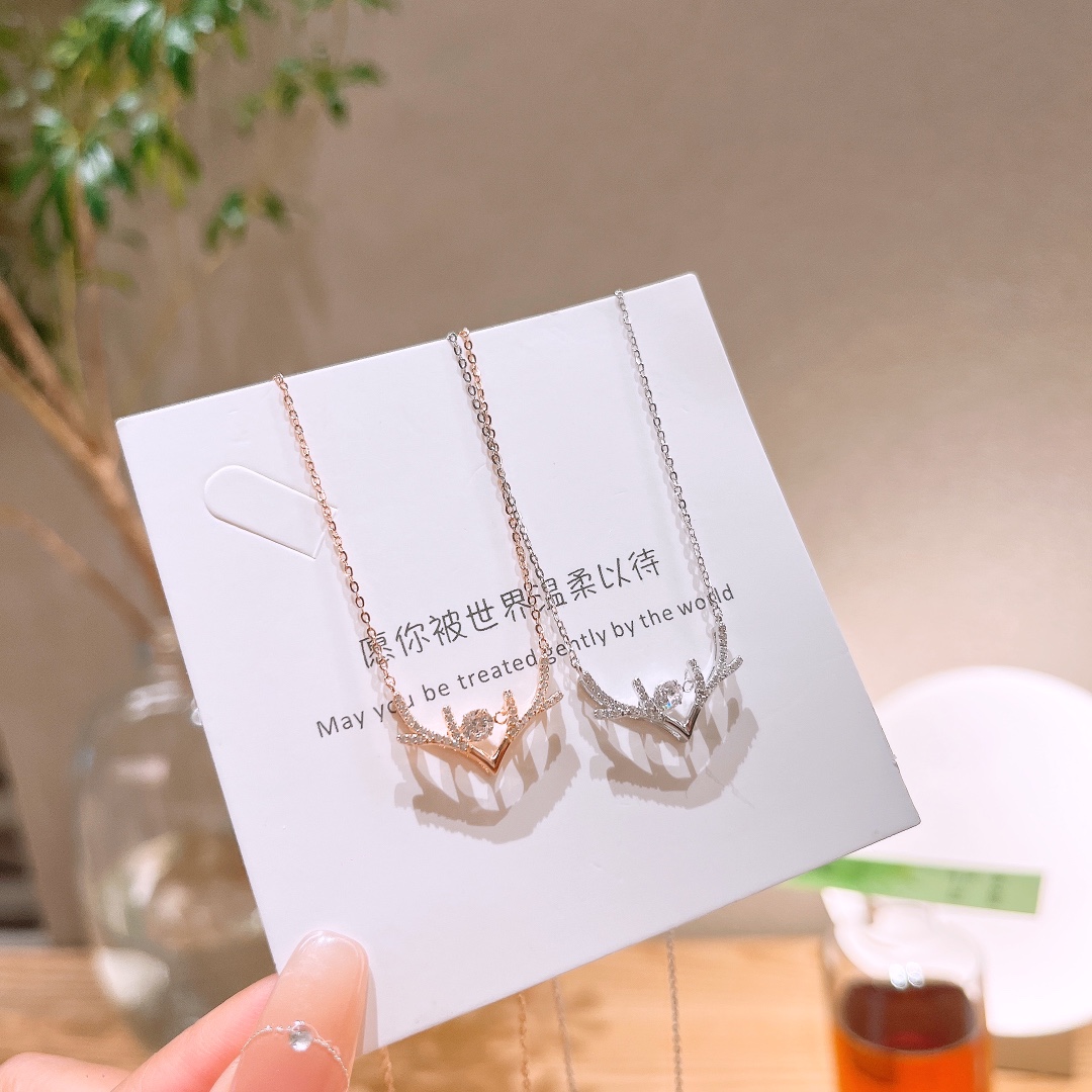 S925 Sterling Silver Necklace Fashion Mother's Day Silver