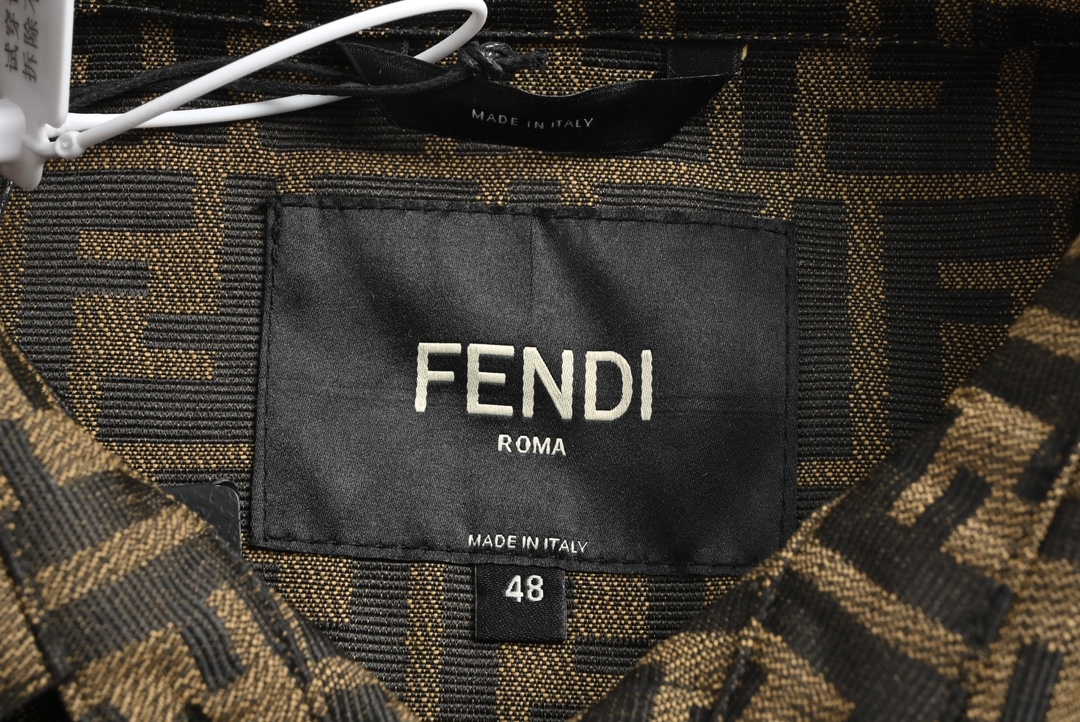 Fendi/芬迪 22Fw 双F提花衬衫领夹克外套