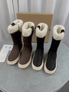UGG AAA+ Snow Boots High Quality Black Coffee Color Cowhide Frosted Sheepskin Wool Winter Collection