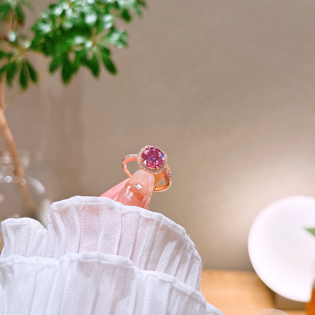 925 Silver Moissanite Ring Soft Annual Party Silver