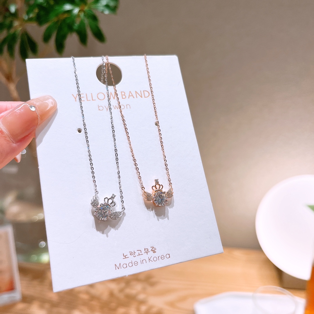 Nickel Free Silver Moissanite Necklace Vintage Mother's Day Gold