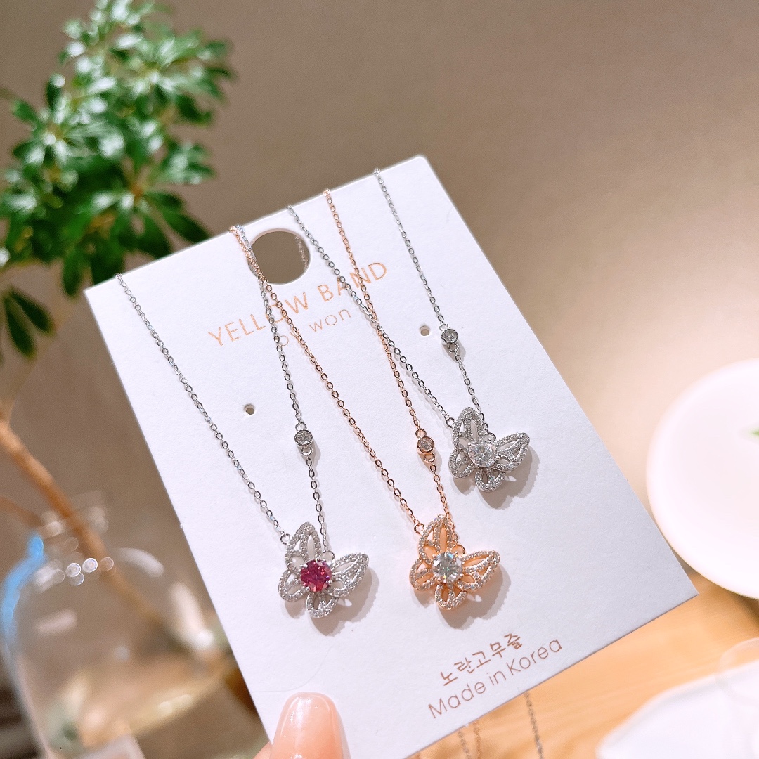 925 Silver Moissanite Necklace Ethereal Office Silver