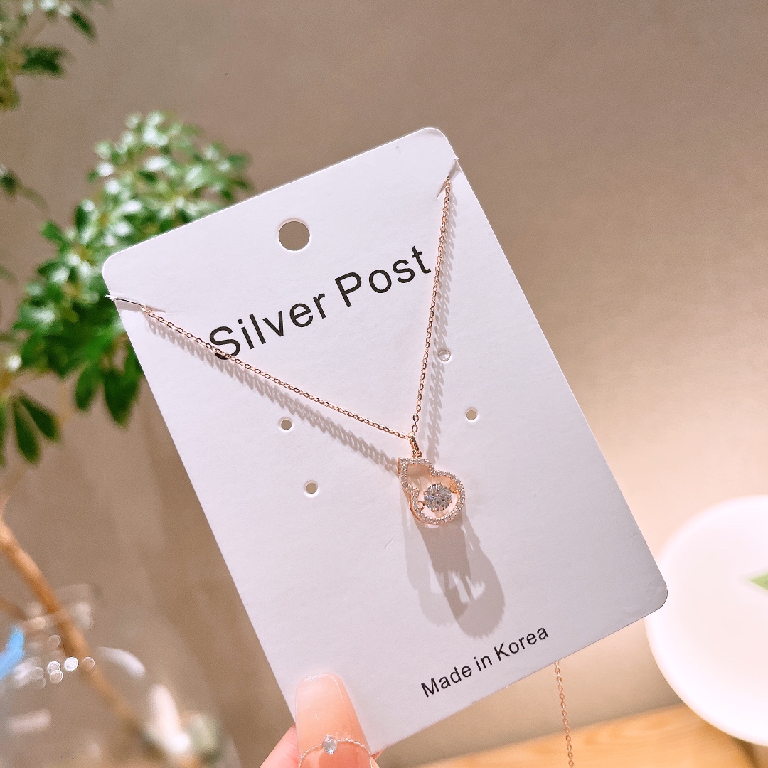 High Polish Silver Moissanite Necklace Soft Travel Silver