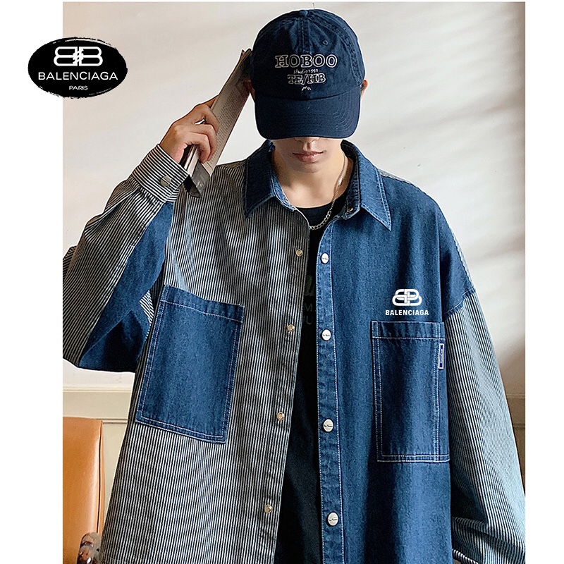 Buying Replica
 Balenciaga Clothing Coats & Jackets Blue Lattice Unisex Denim Fall Collection