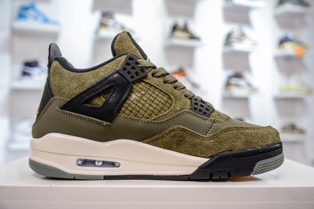 Air Jordan 4 Retro ”Olive Canvas” Army Green Suede FB9927-200