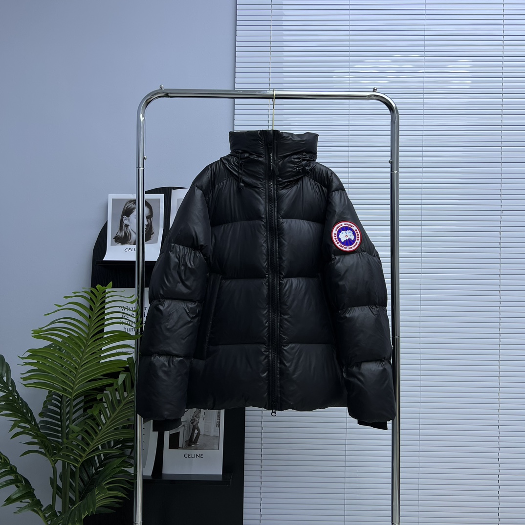 Canada Goose Clothing Down Jacket Black Red White Unisex Duck Down Winter Collection Sweatpants