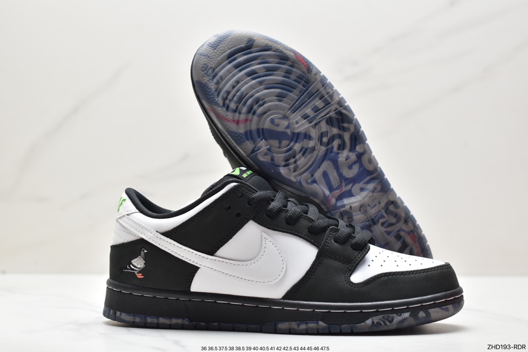 300 耐克Jeff Staple x Nike SB Dunk Low "Pigeon" 3.0“黑白熊猫鸽子”低帮板鞋 BV1310-013