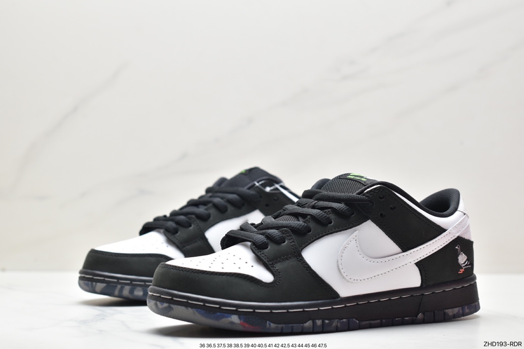 300 耐克Jeff Staple x Nike SB Dunk Low "Pigeon" 3.0“黑白熊猫鸽子”低帮板鞋 BV1310-013