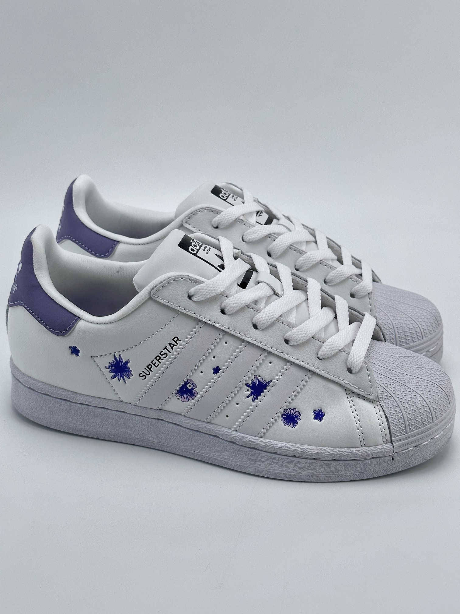 AD Originals Superstar J Shell Toe White Purple HQ4288