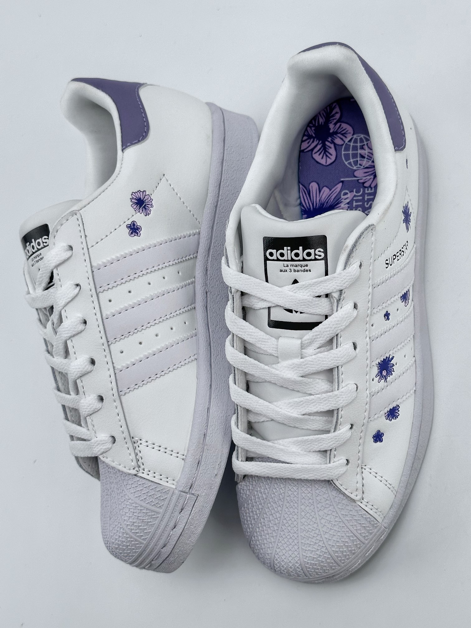 AD Originals Superstar J Shell Toe White Purple HQ4288