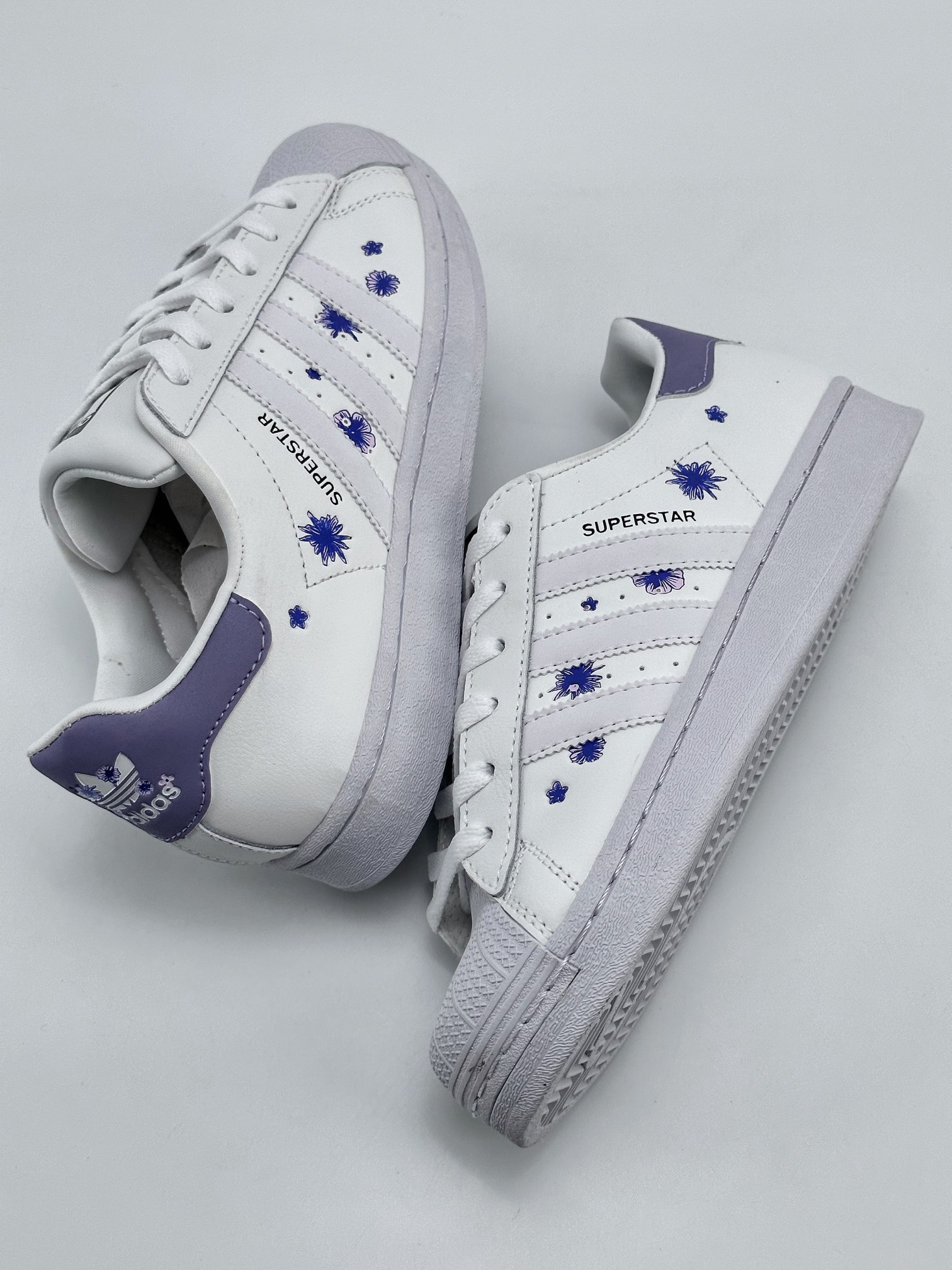 AD Originals Superstar J Shell Toe White Purple HQ4288