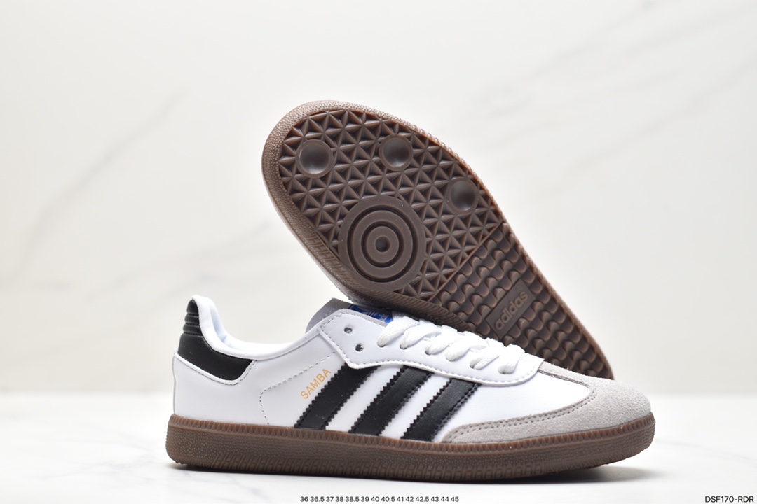 Adidas Originals Samba Vegan OG ”SPD” Samba Sneakers ”Silver Mist Princess Lace Caramel Sole” B75806