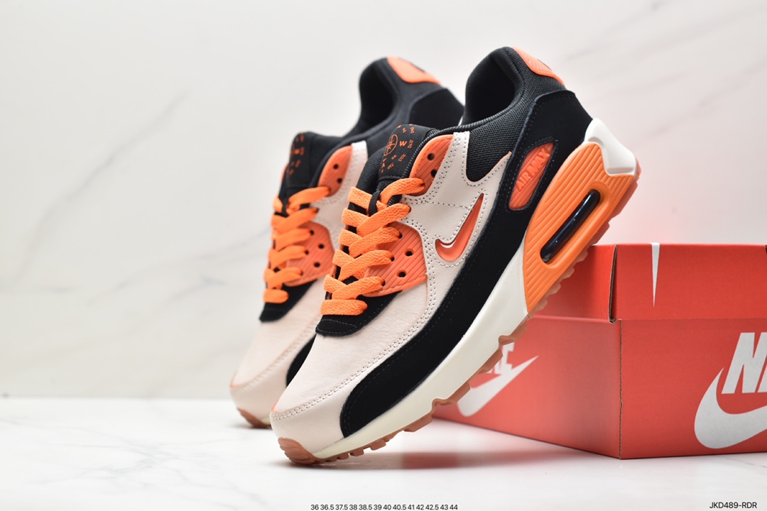 160 耐克Nike AIR MAX90 FlyEase MAX90经典款复古缓震气垫跑步鞋 CJ0611-100