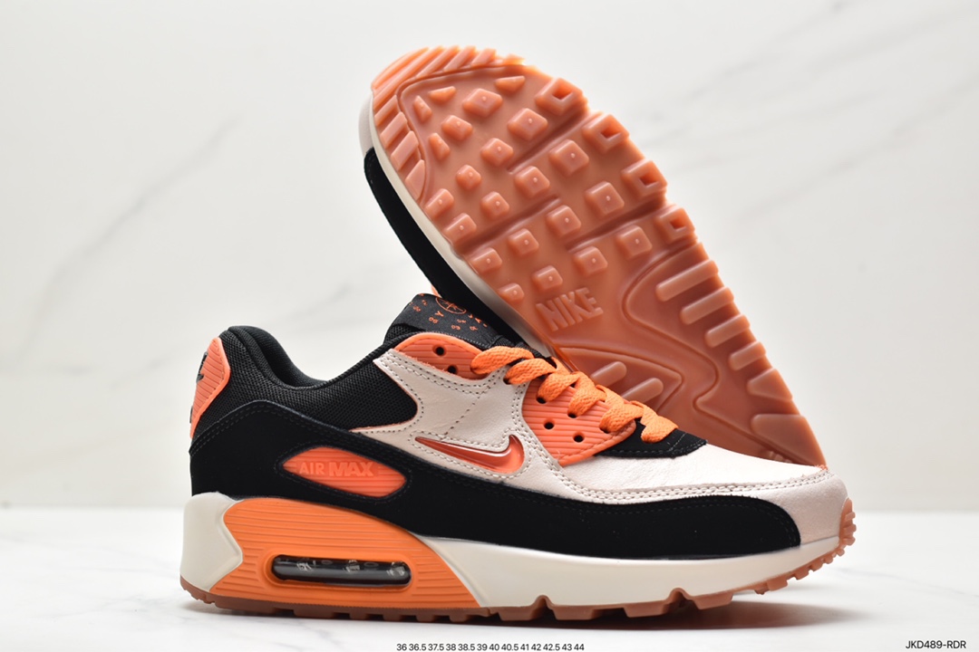 160 耐克Nike AIR MAX90 FlyEase MAX90经典款复古缓震气垫跑步鞋 CJ0611-100