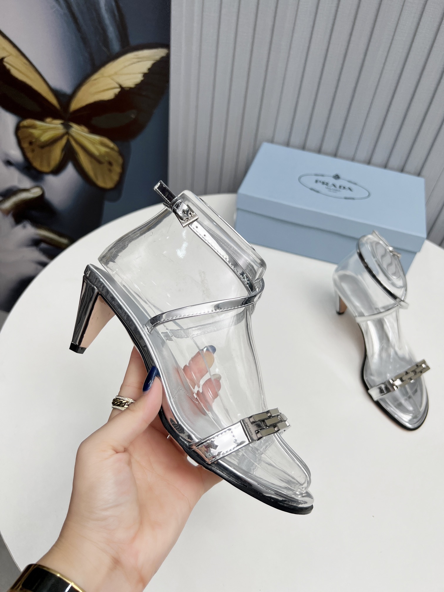 fábrica 2023 SSS relanza las nuevas botas largas y cortas de Prada, sandalias zapatos individuales, 