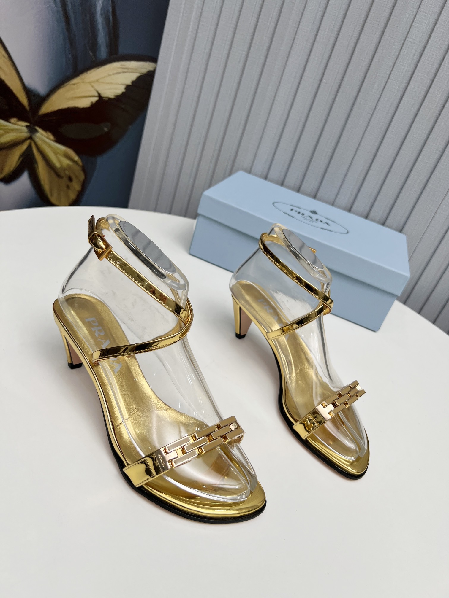 fábrica 2023 SSS relanza las nuevas botas largas y cortas de Prada, sandalias zapatos individuales, 