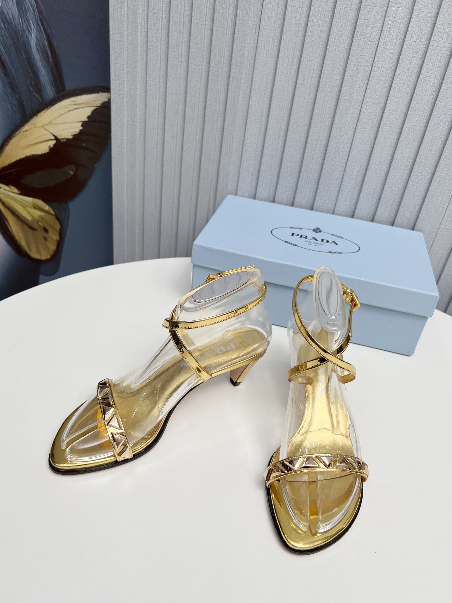 fábrica 2023 SSS relanza las nuevas botas largas y cortas de Prada, sandalias zapatos individuales, 