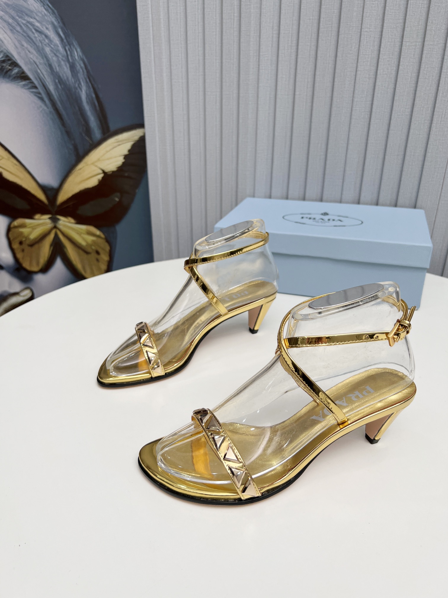 fábrica 2023 SSS relanza las nuevas botas largas y cortas de Prada, sandalias zapatos individuales, 